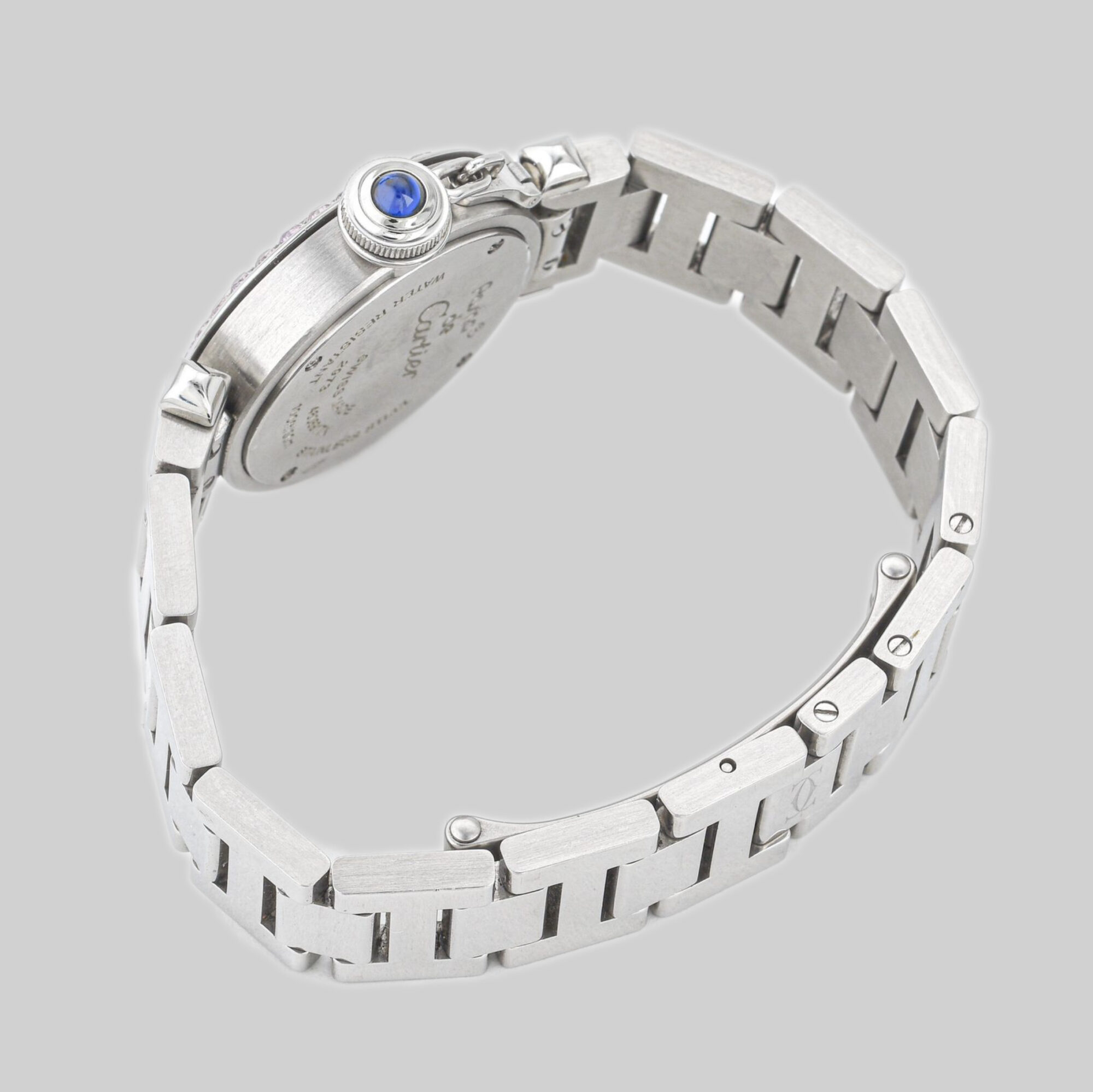 Ladies' 2000s Cartier Pasha watch in Stainless steel with Sapphires Ref. 2973 - Image 5