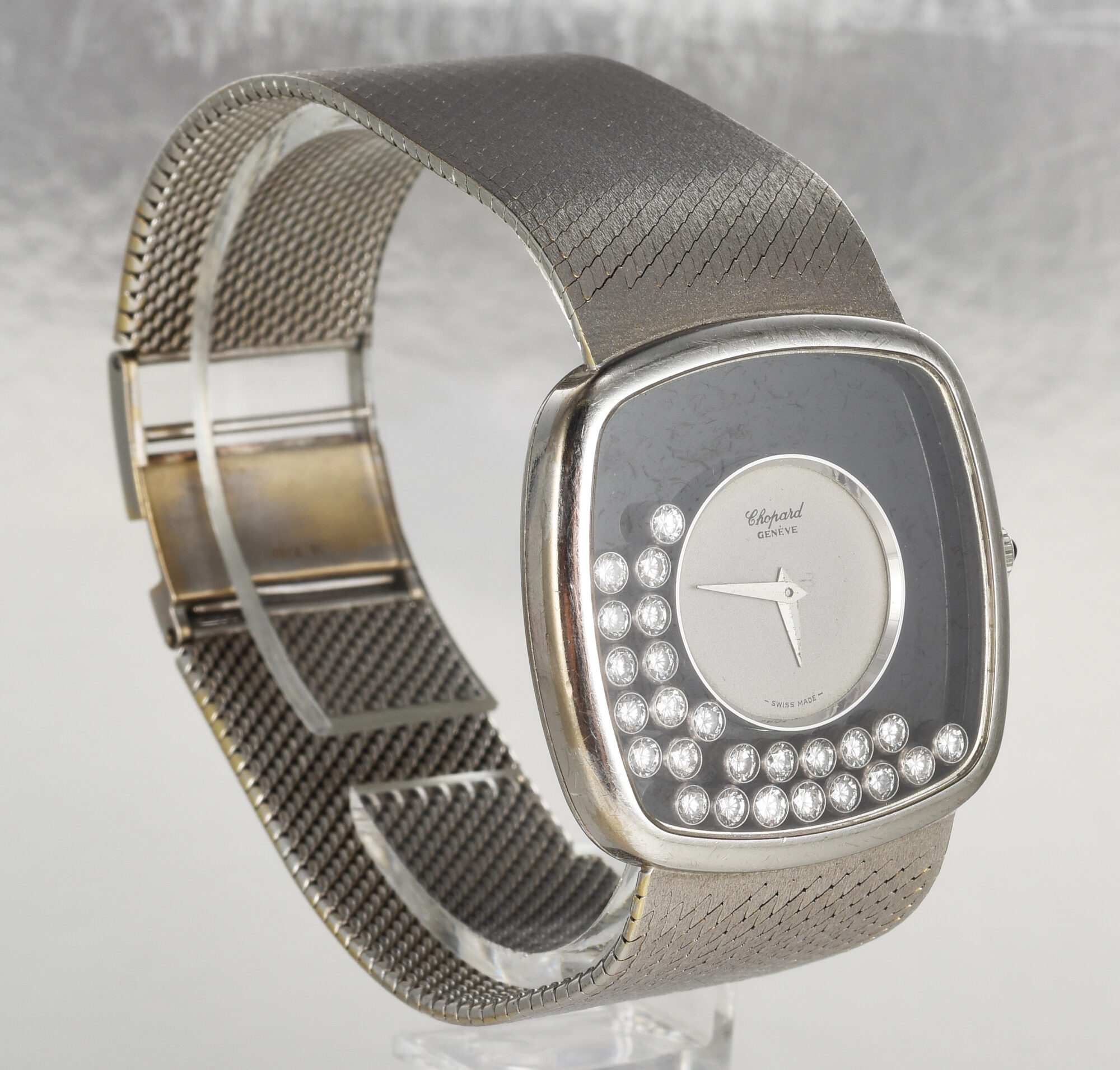 Men's Chopard Happy Diamonds 18K Yellow Gold Watch w/ floating Diamonds Ref.2186 - Image 3