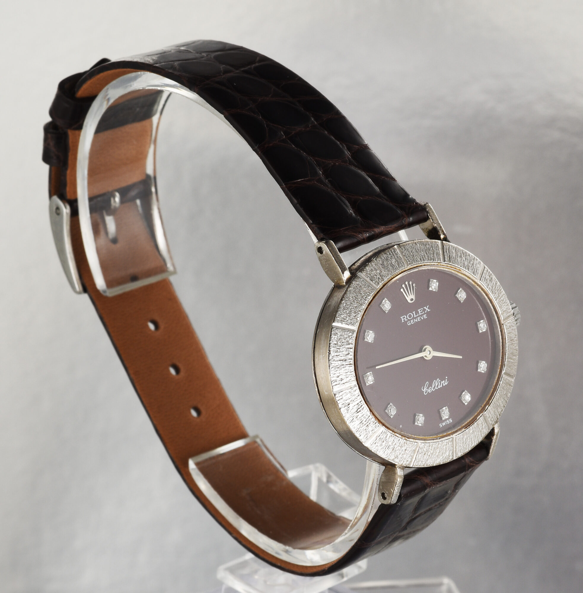 Vintage 1973 Rolex Cellini 18K White Gold Manual watch Ref. 3881 w/Diamonds - Image 4