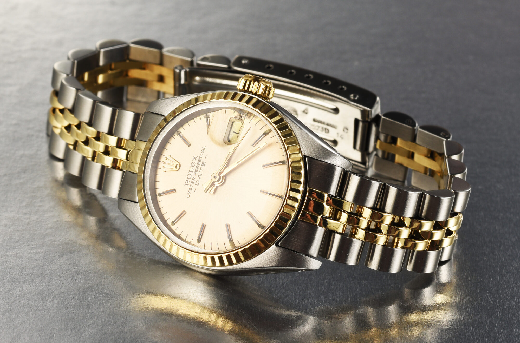 Rolex Oyster Perpetual Date Stainless Steel & 14K YG Watch Ref.6917/3;box&papers - Image 6