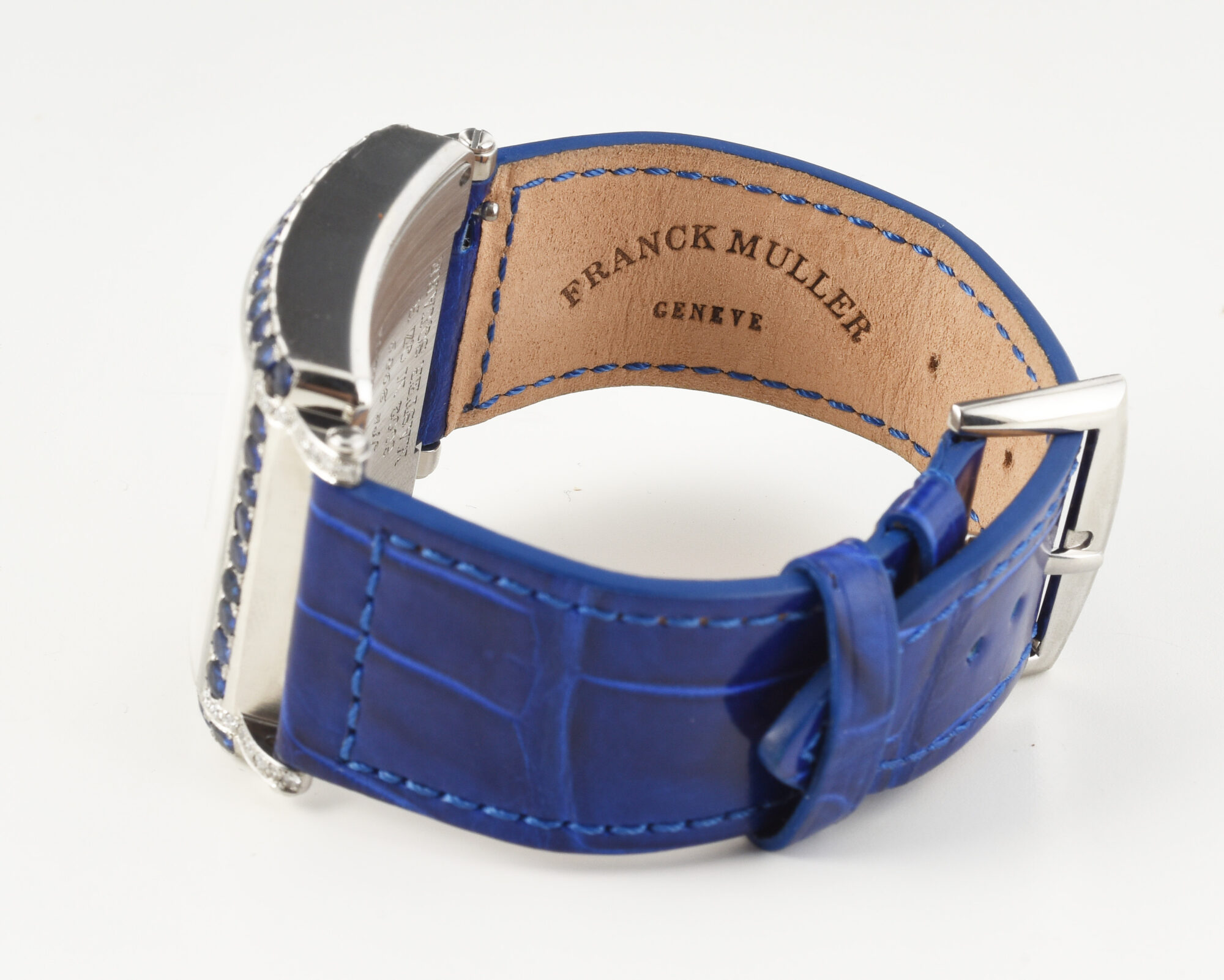 Franck Muller Master Square 6002 M QZ R SS watch w Diamonds,Sapphires box&papers - Image 6