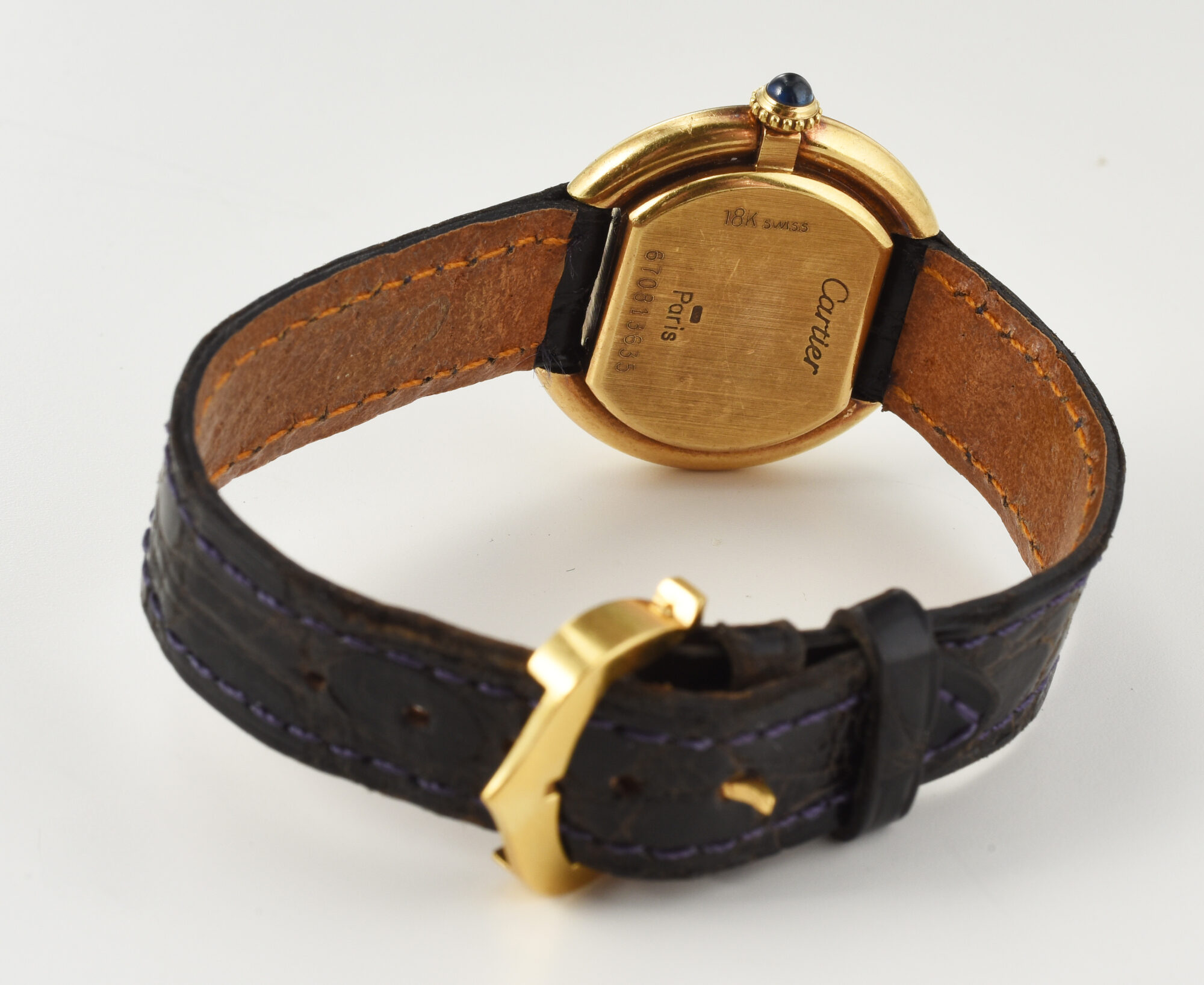 Rare 1970s Women's Cartier Ellipse manual watch in 18K Yellow Gold Ref. 131 - Image 7