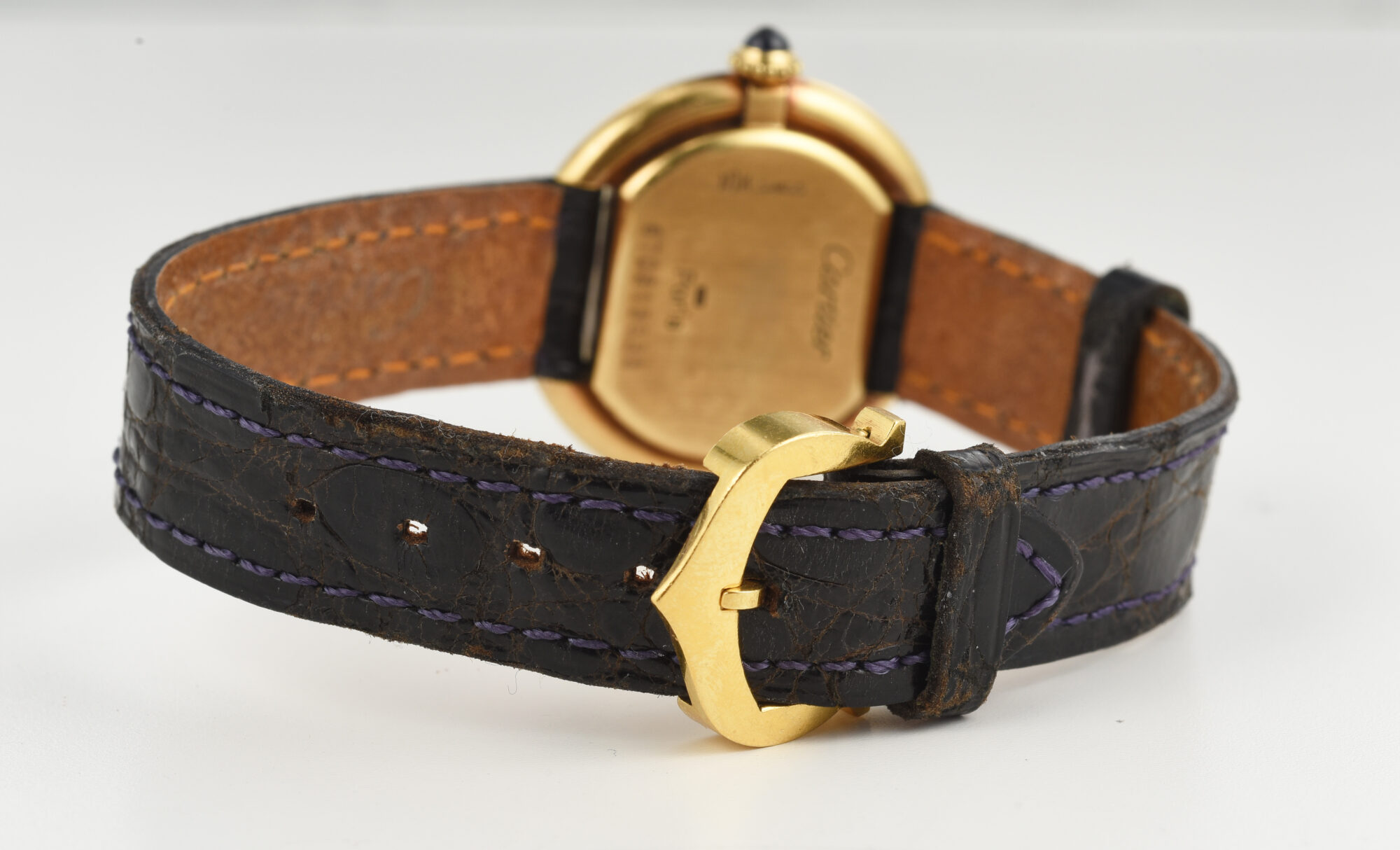 Rare 1970s Women's Cartier Ellipse manual watch in 18K Yellow Gold Ref. 131 - Image 10