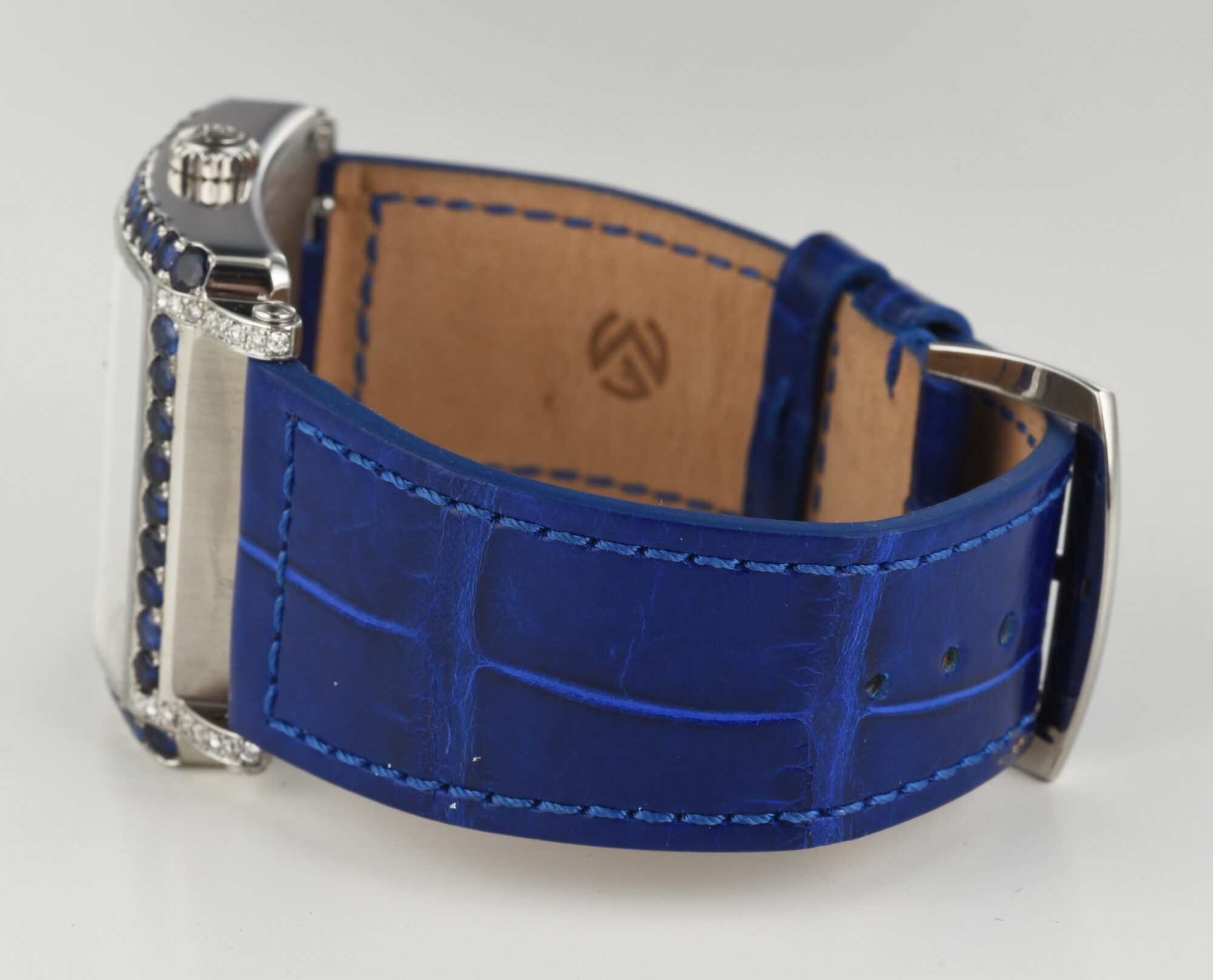 Franck Muller Master Square 6002 M QZ R SS watch w Diamonds,Sapphires box&papers - Image 8