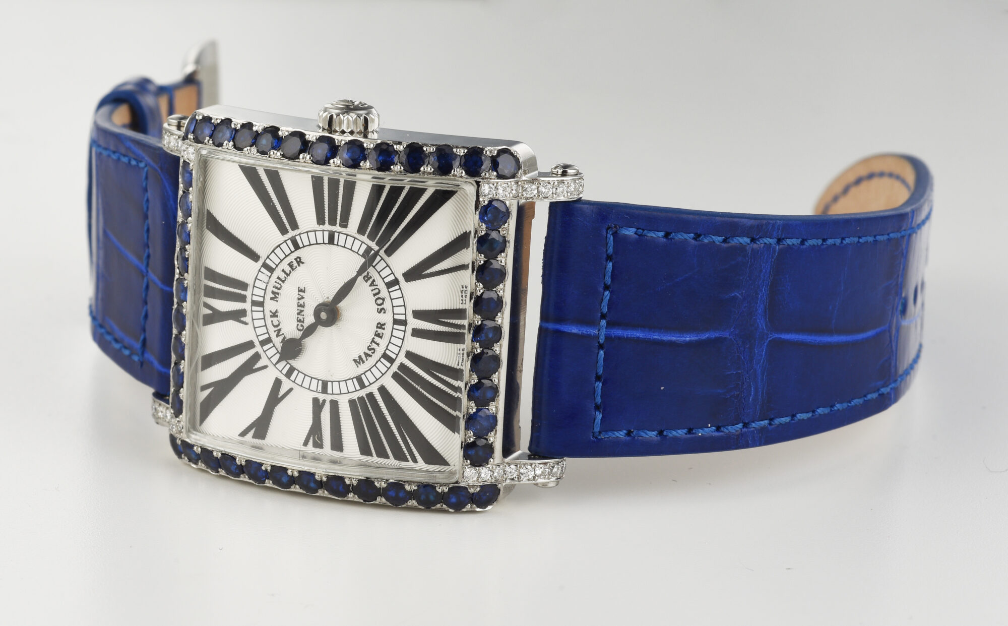 Franck Muller Master Square 6002 M QZ R SS watch w Diamonds,Sapphires box&papers - Image 9