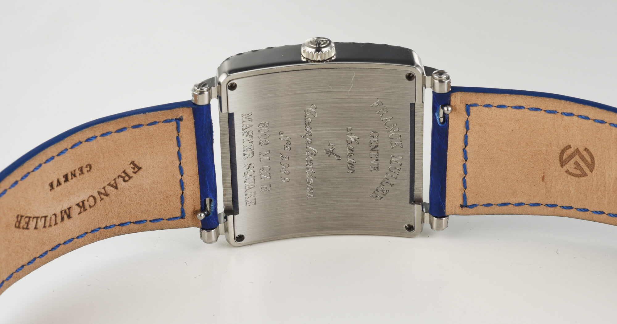 Franck Muller Master Square 6002 M QZ R SS watch w Diamonds,Sapphires box&papers - Image 11