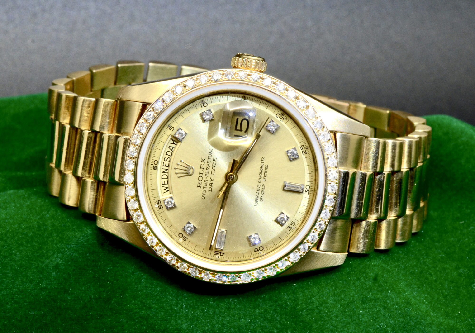 Men's Rolex Day-Date watch Ref.1803 18K Yellow Gold with Diamonds 123.5GM - Image 9