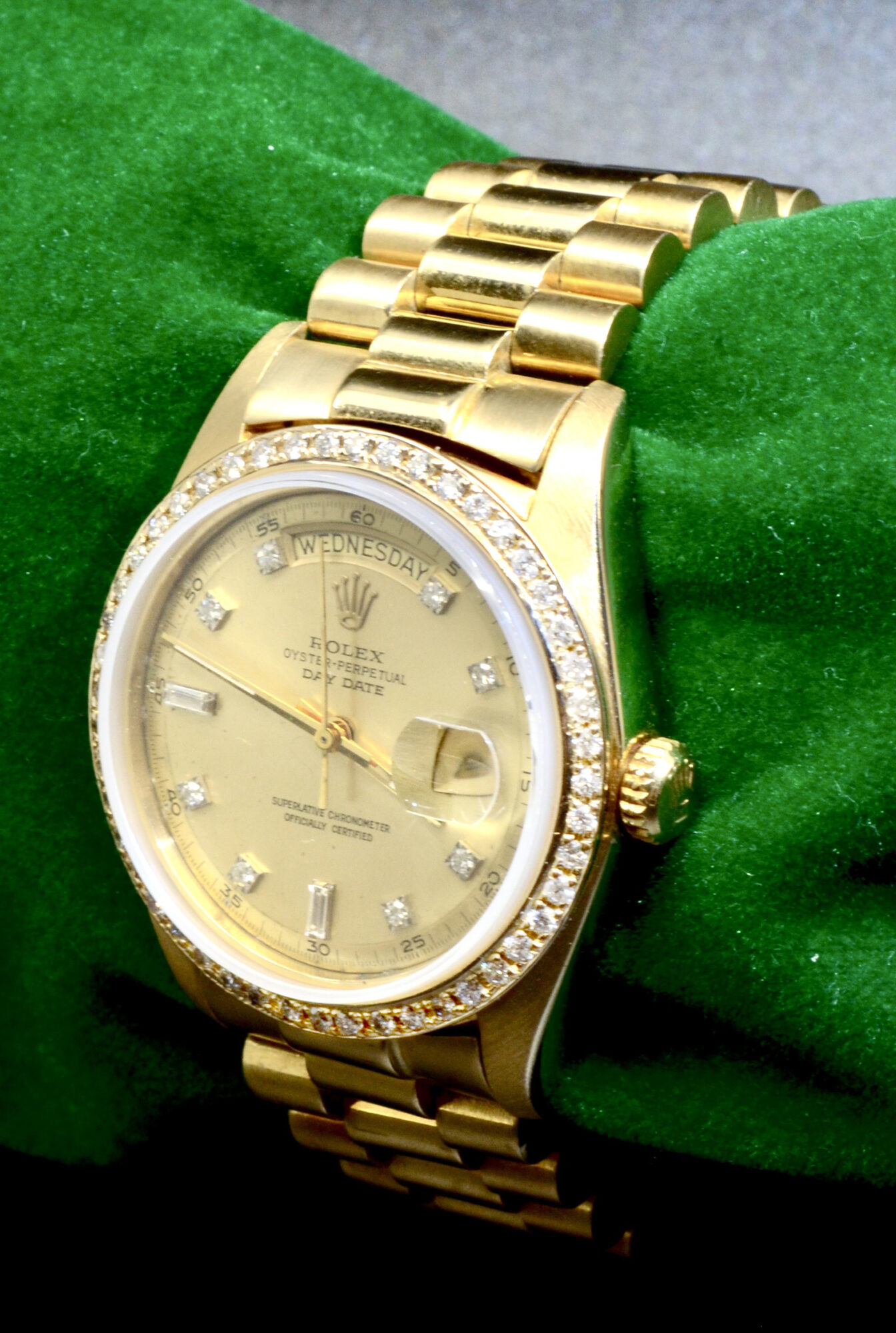 Men's Rolex Day-Date watch Ref.1803 18K Yellow Gold with Diamonds 123.5GM - Image 2