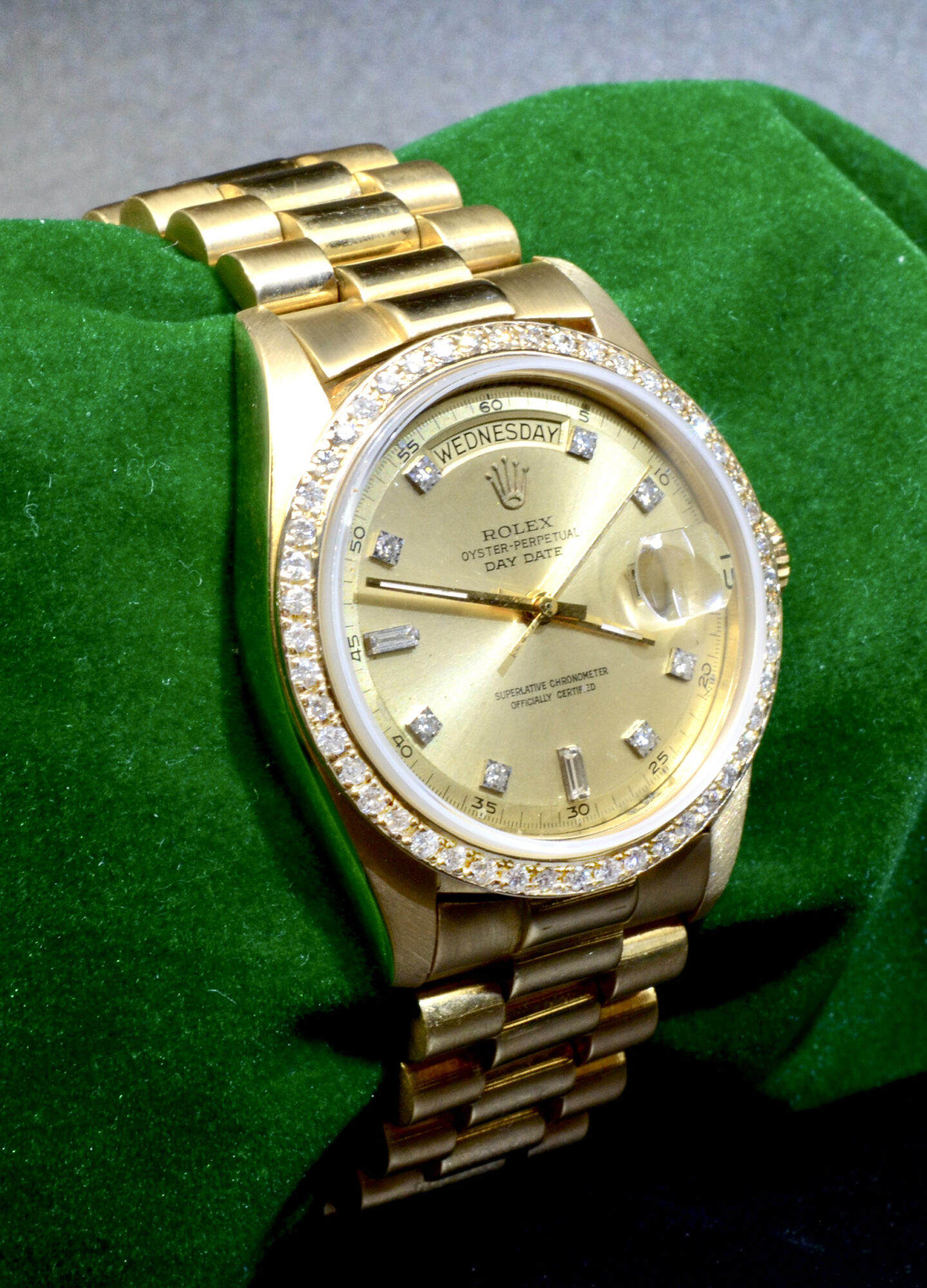 Men's Rolex Day-Date watch Ref.1803 18K Yellow Gold with Diamonds 123.5GM - Image 3