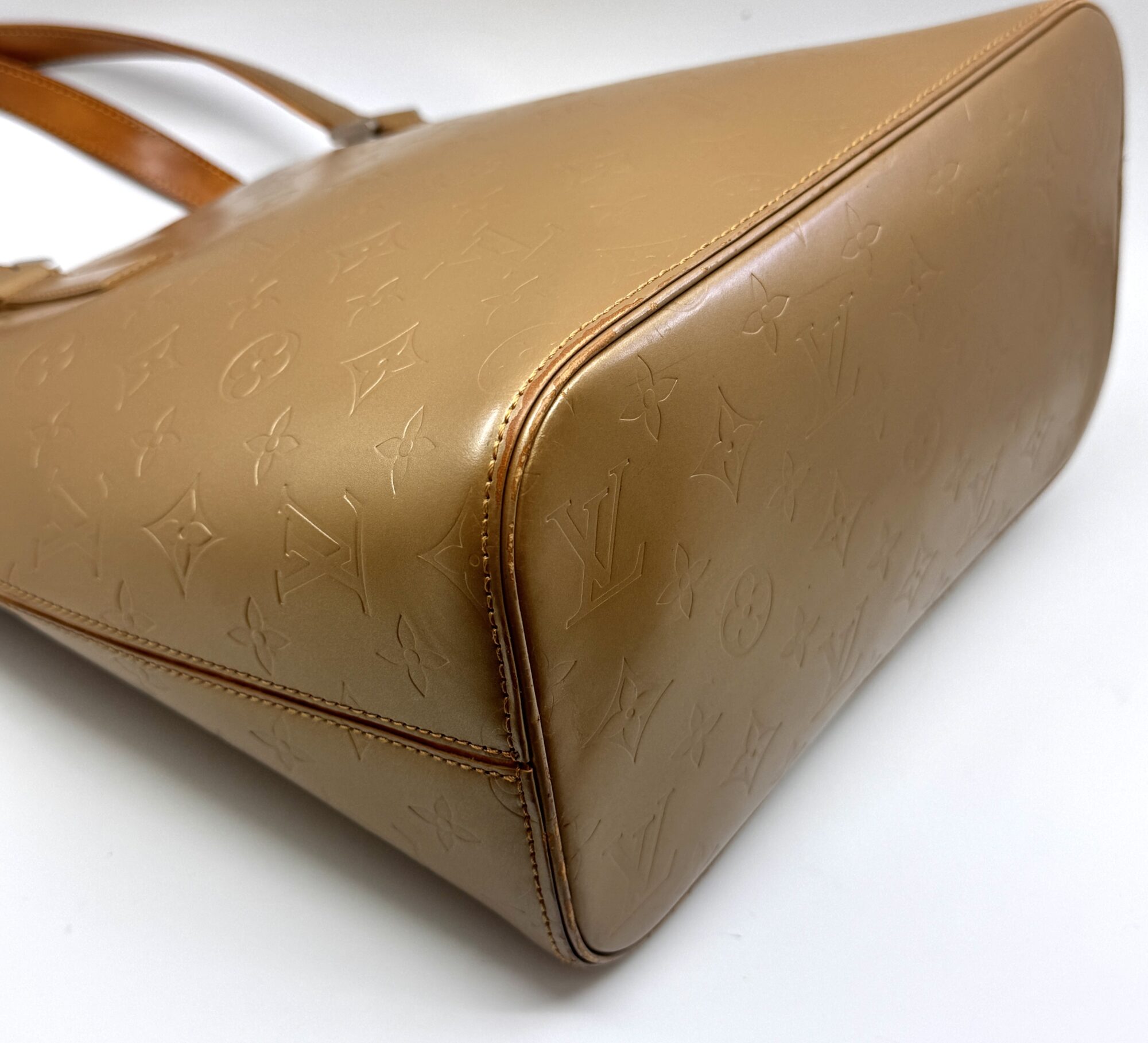 Authentic Louis Vuitton Monogram Matte Stockton Tote Bag-Matte Ambre M55117 - Image 11