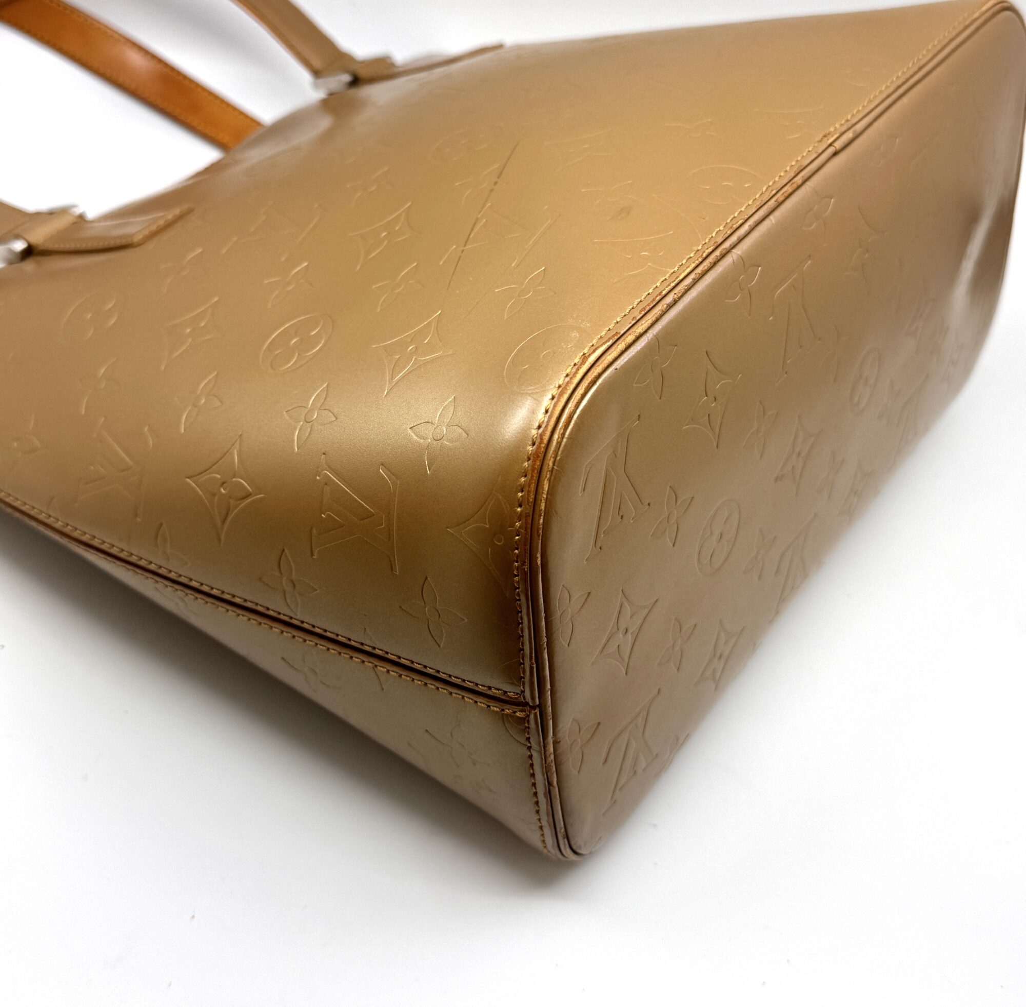 Authentic Louis Vuitton Monogram Matte Stockton Tote Bag-Matte Ambre M55117 - Image 13