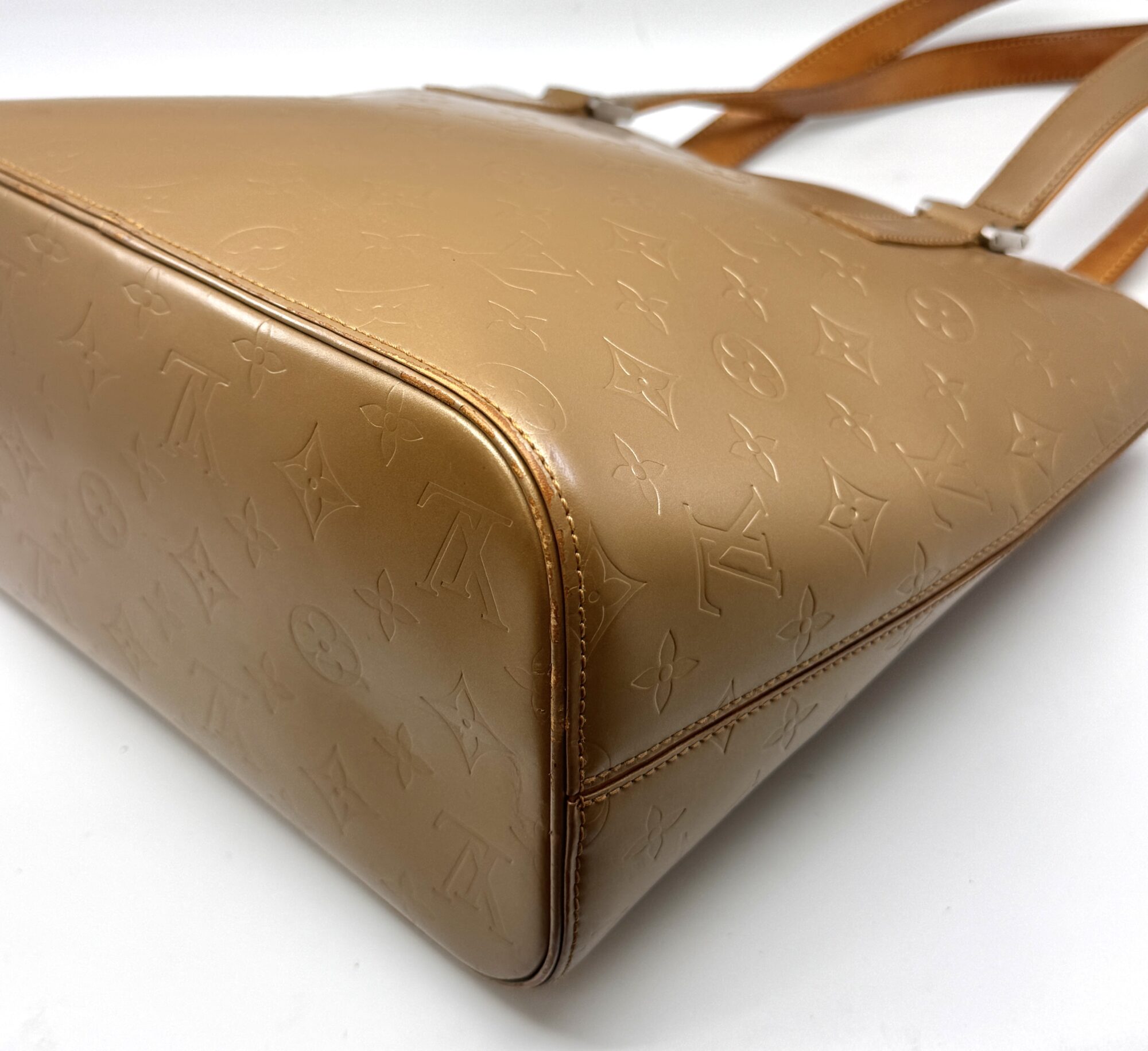 Authentic Louis Vuitton Monogram Matte Stockton Tote Bag-Matte Ambre M55117 - Image 14