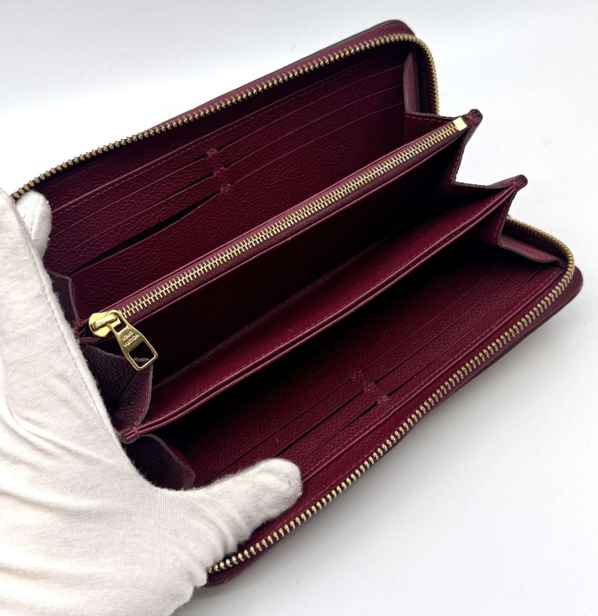 Authentic Louis Vuitton Monogram Zippy Wallet Empreinte Leather M62057 - Image 9