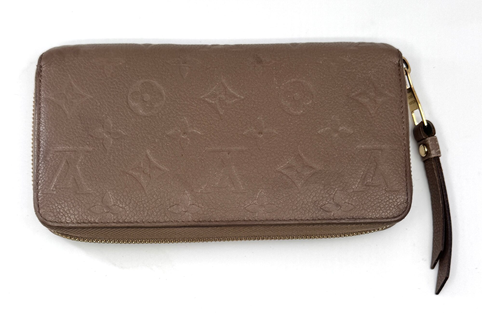 Authentic Louis Vuitton Monogram Zippy Wallet Empreinte Leather M60738