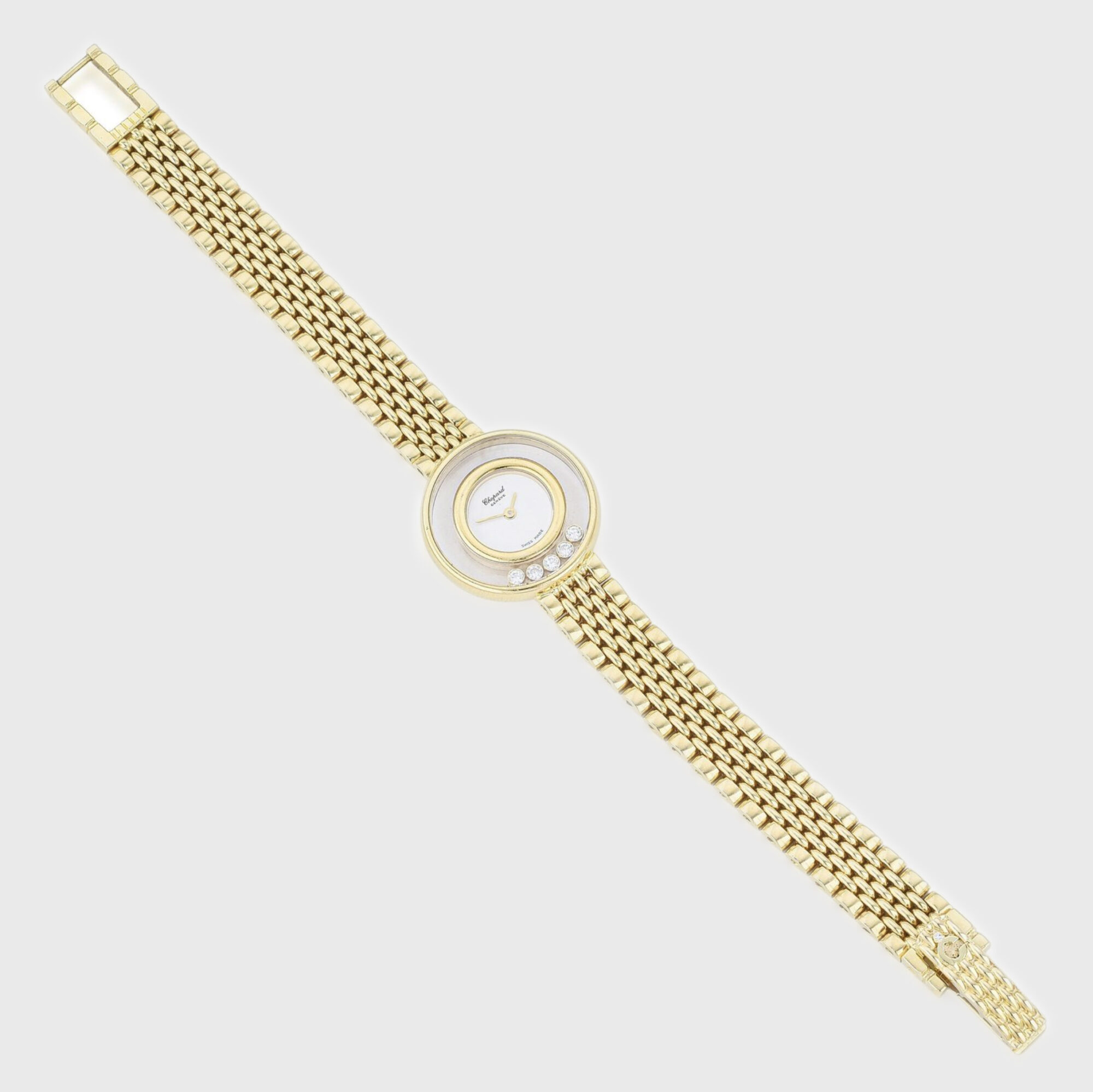 Vintage 1980s Ladies Chopard 18K YG Quartz watch w/Diamonds Ref.4112 1;box&paper - Image 2