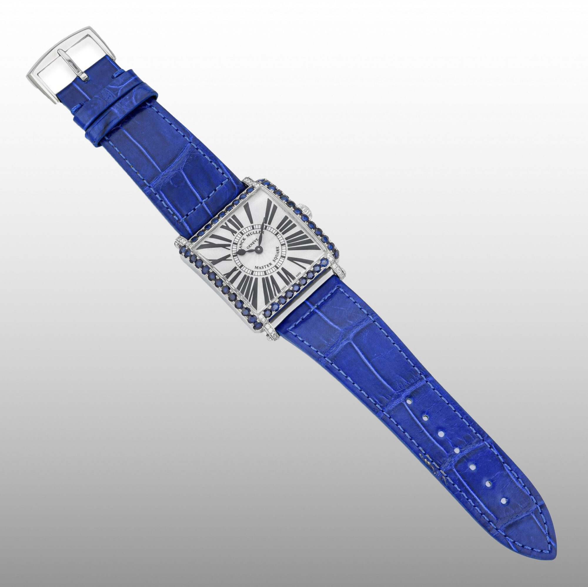 Franck Muller Master Square 6002 M QZ R SS watch w Diamonds,Sapphires box&papers - Image 12
