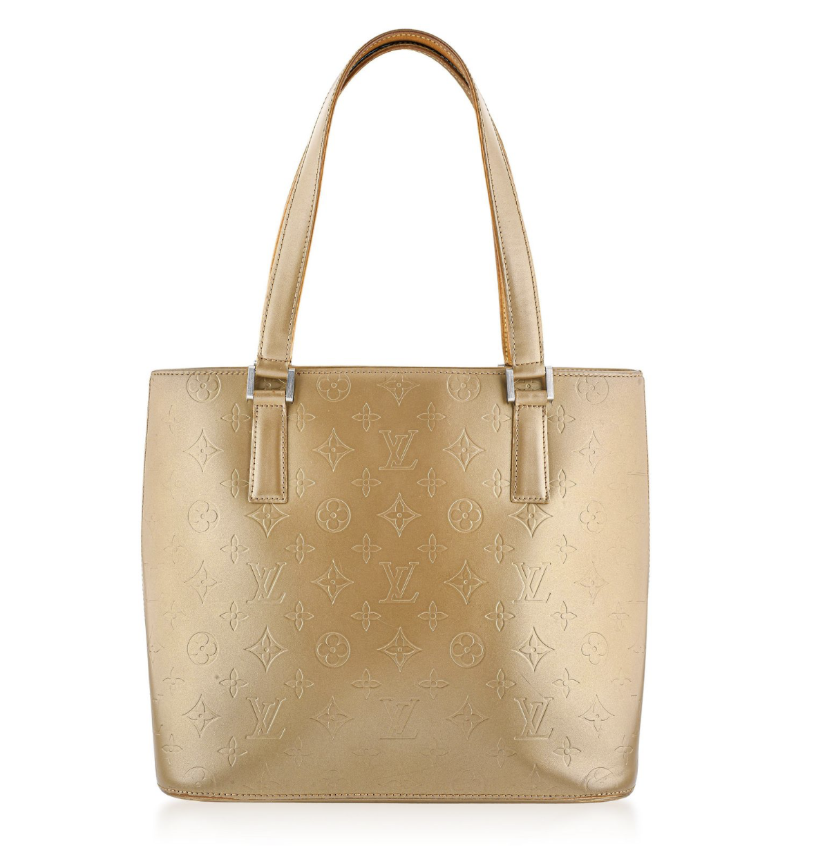 Authentic Louis Vuitton Monogram Matte Stockton Tote Bag-Matte Ambre M55117