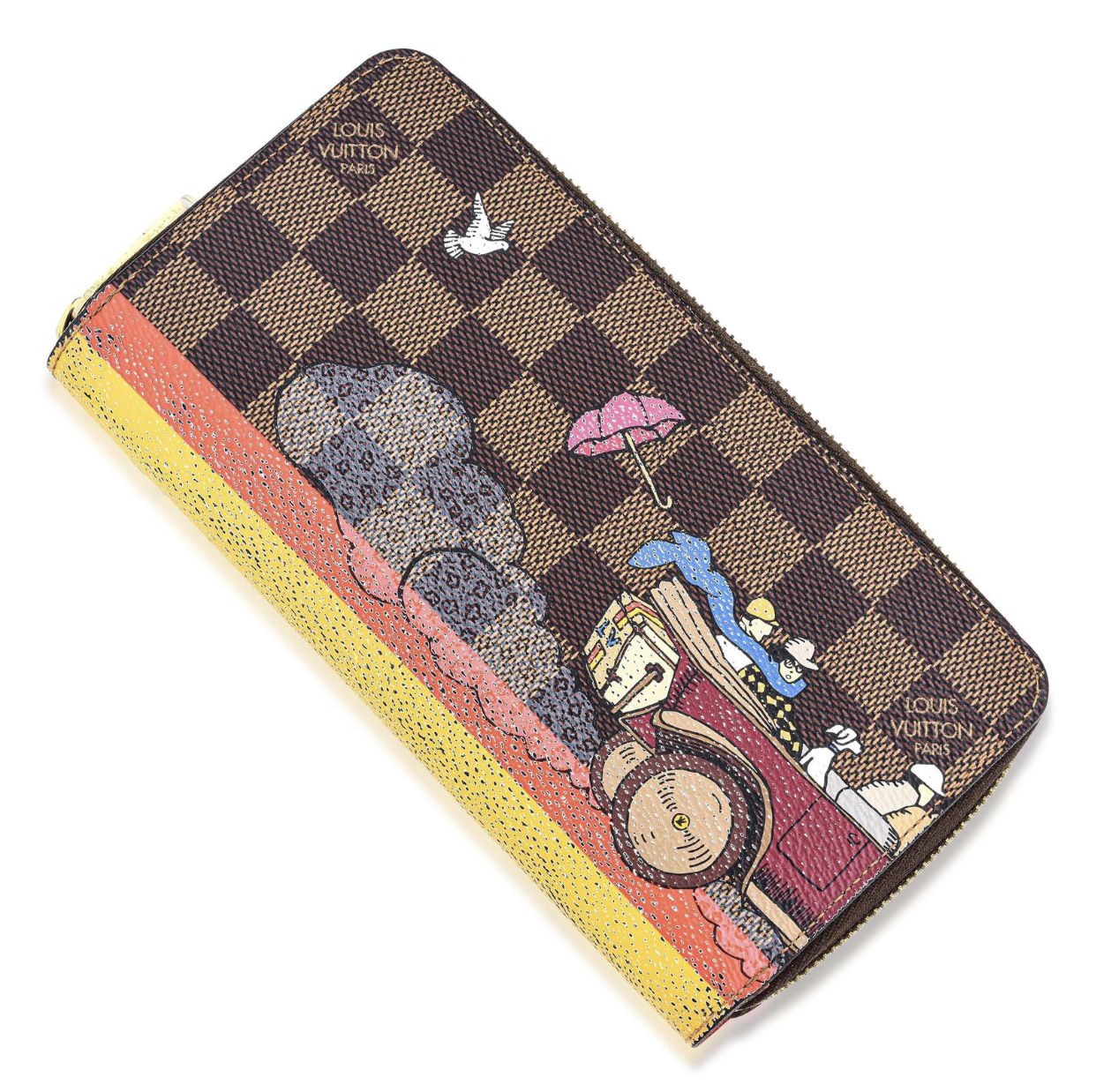 Authentic Louis Vuitton Damier Evasion Zippy Wallet N61240