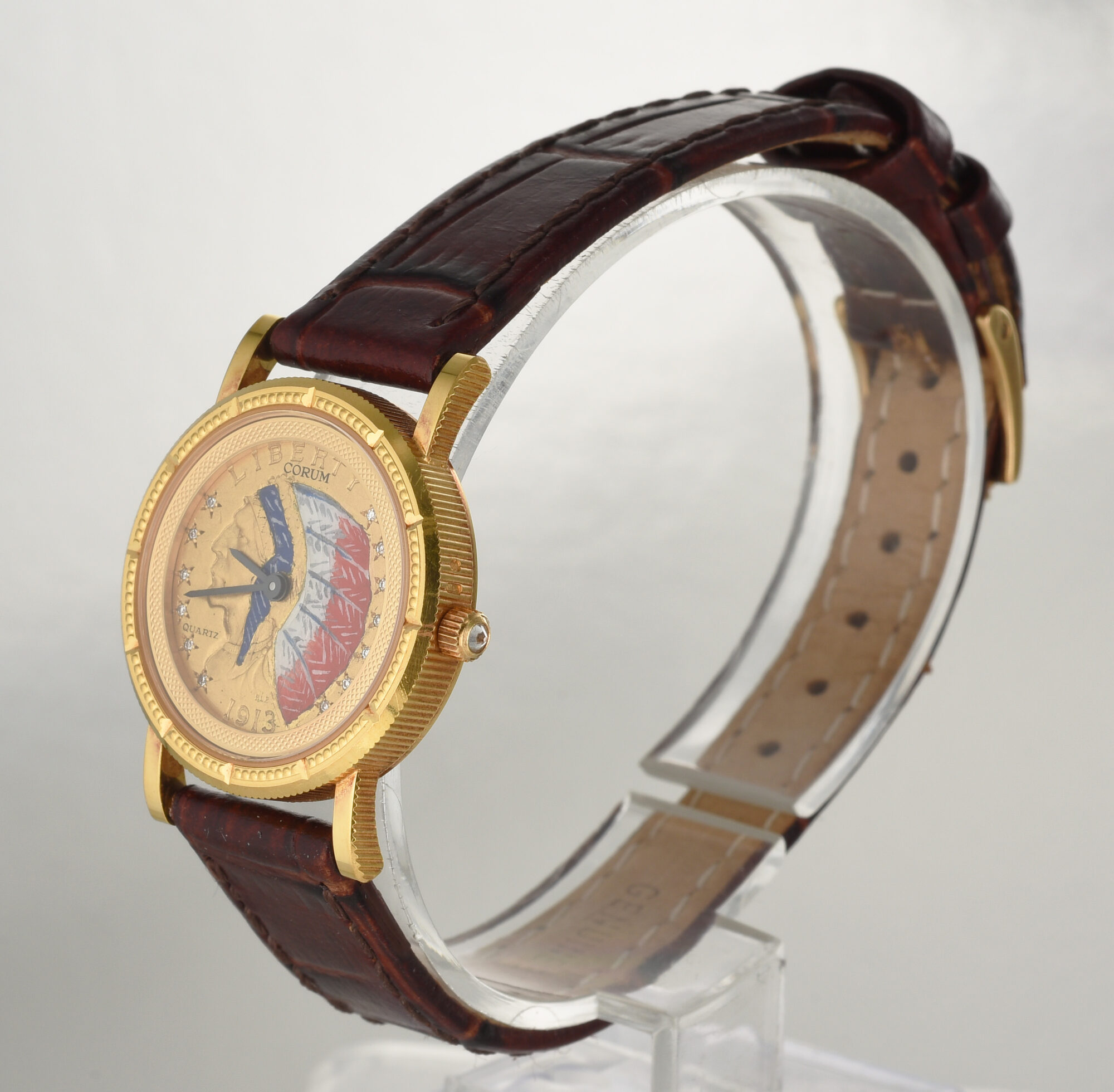 Ladies Corum 1980s 2 1/2 Dollar coin watch 22k Gold watch in 18K Yellow Gold - Image 7