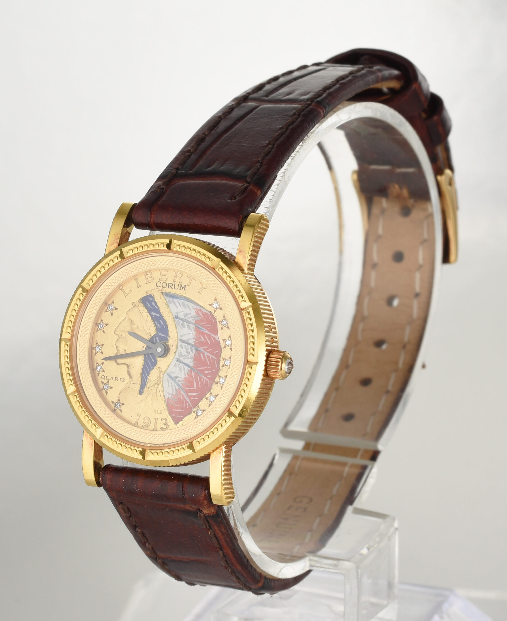 Ladies Corum 1980s 2 1/2 Dollar coin watch 22k Gold watch in 18K Yellow Gold - Image 6