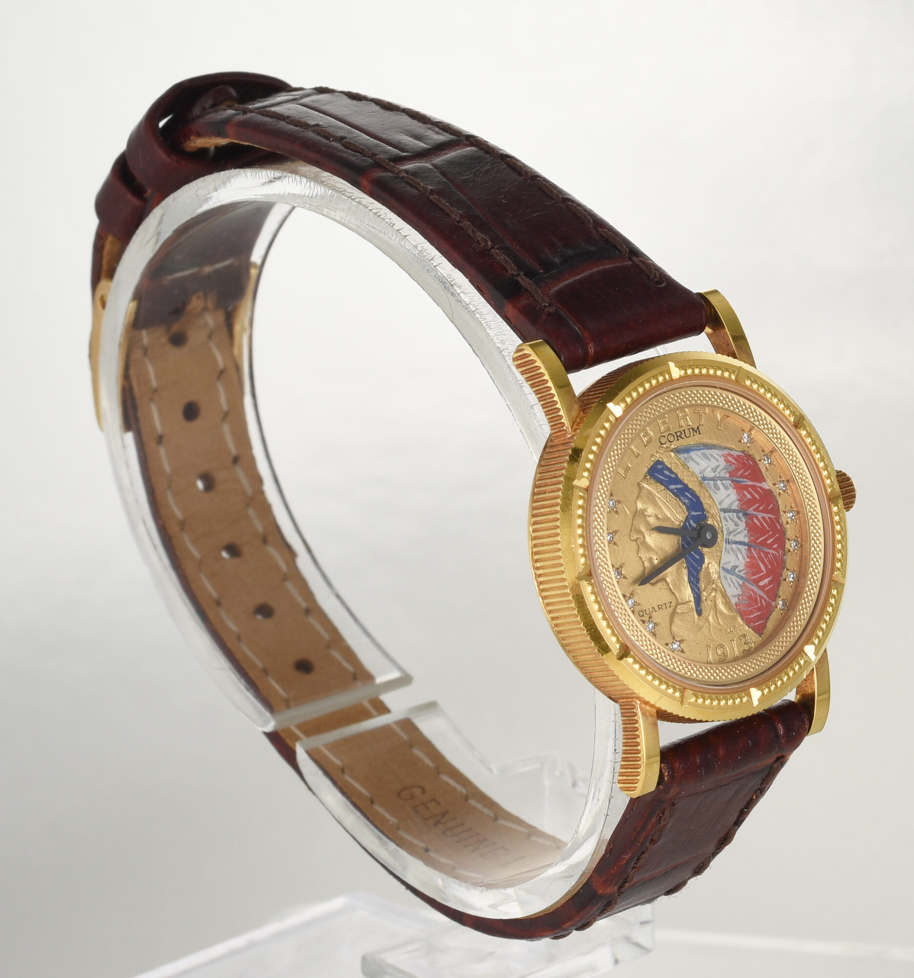 Ladies Corum 1980s 2 1/2 Dollar coin watch 22k Gold watch in 18K Yellow Gold - Image 5