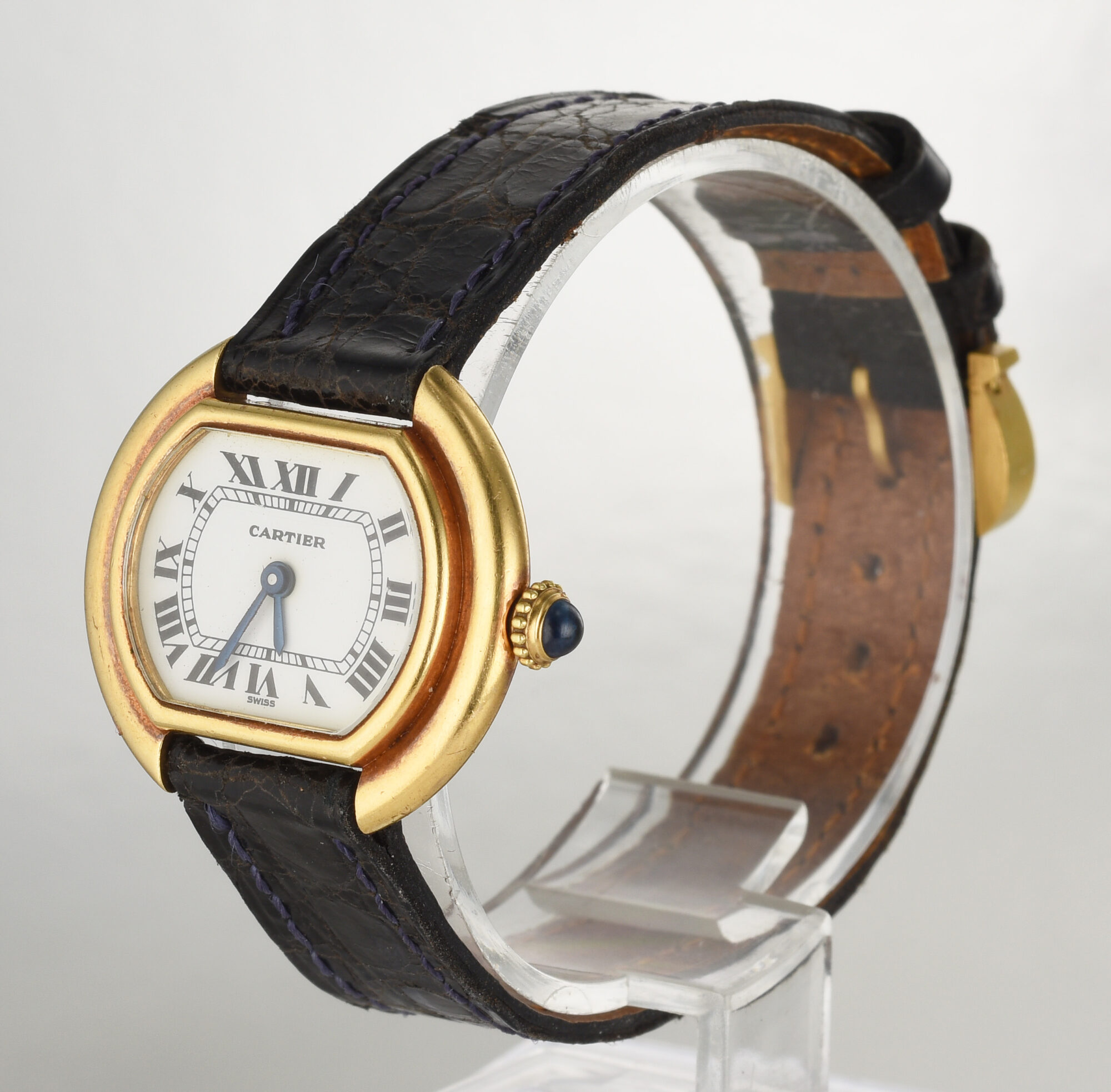 Rare 1970s Women's Cartier Ellipse manual watch in 18K Yellow Gold Ref. 131 - Image 3