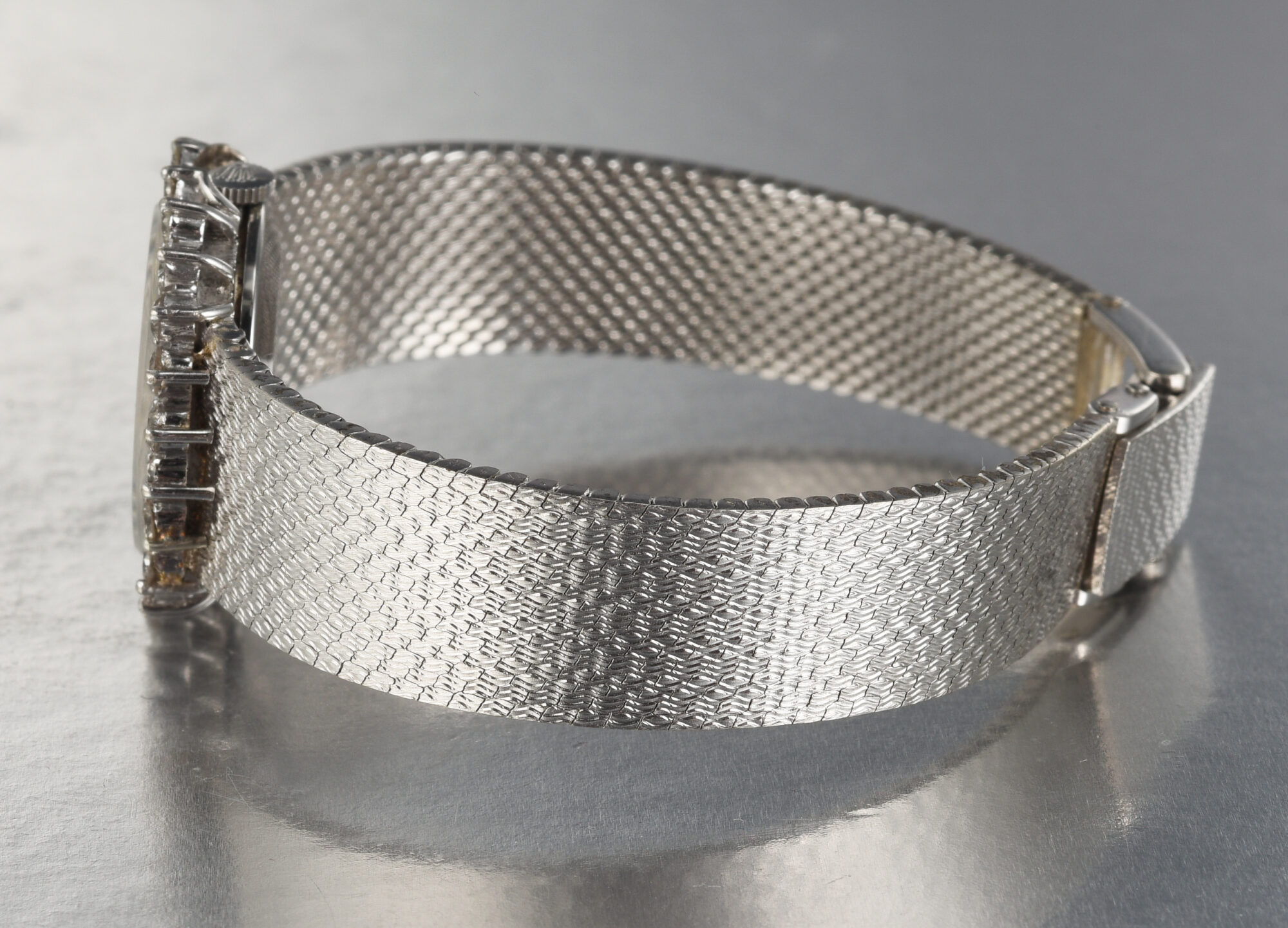 Vintage 1976 Ladies' ROLEX Precision Steel & Silver watch w/Diamonds Ref.2649 - Image 7