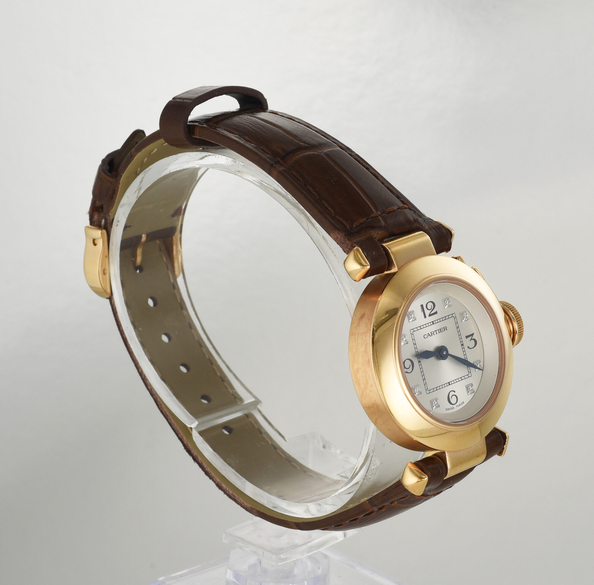 2000s Women's Cartier Pasha Quartz watch in 18K Rose Gold with Diamonds Ref.3133 - Image 4