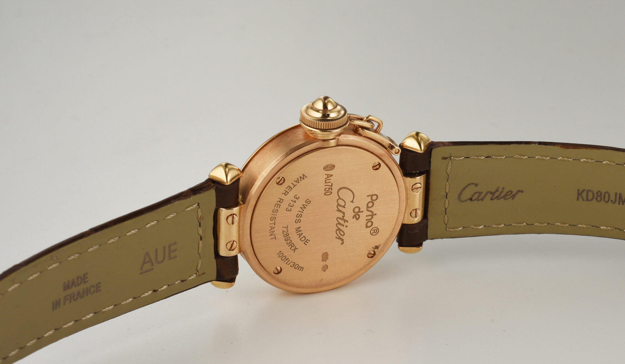 2000s Women's Cartier Pasha Quartz watch in 18K Rose Gold with Diamonds Ref.3133 - Image 10