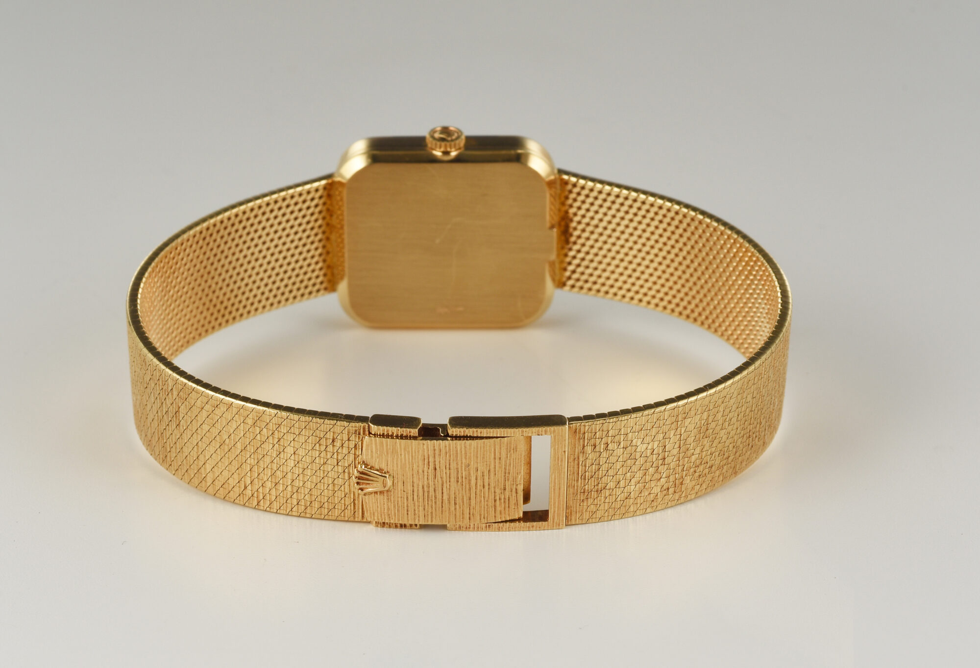 Vintage 1976 Rolex Cellini watch 18K Yellow Gold with Diamonds/Lapis dial Ref.4628 - Image 7