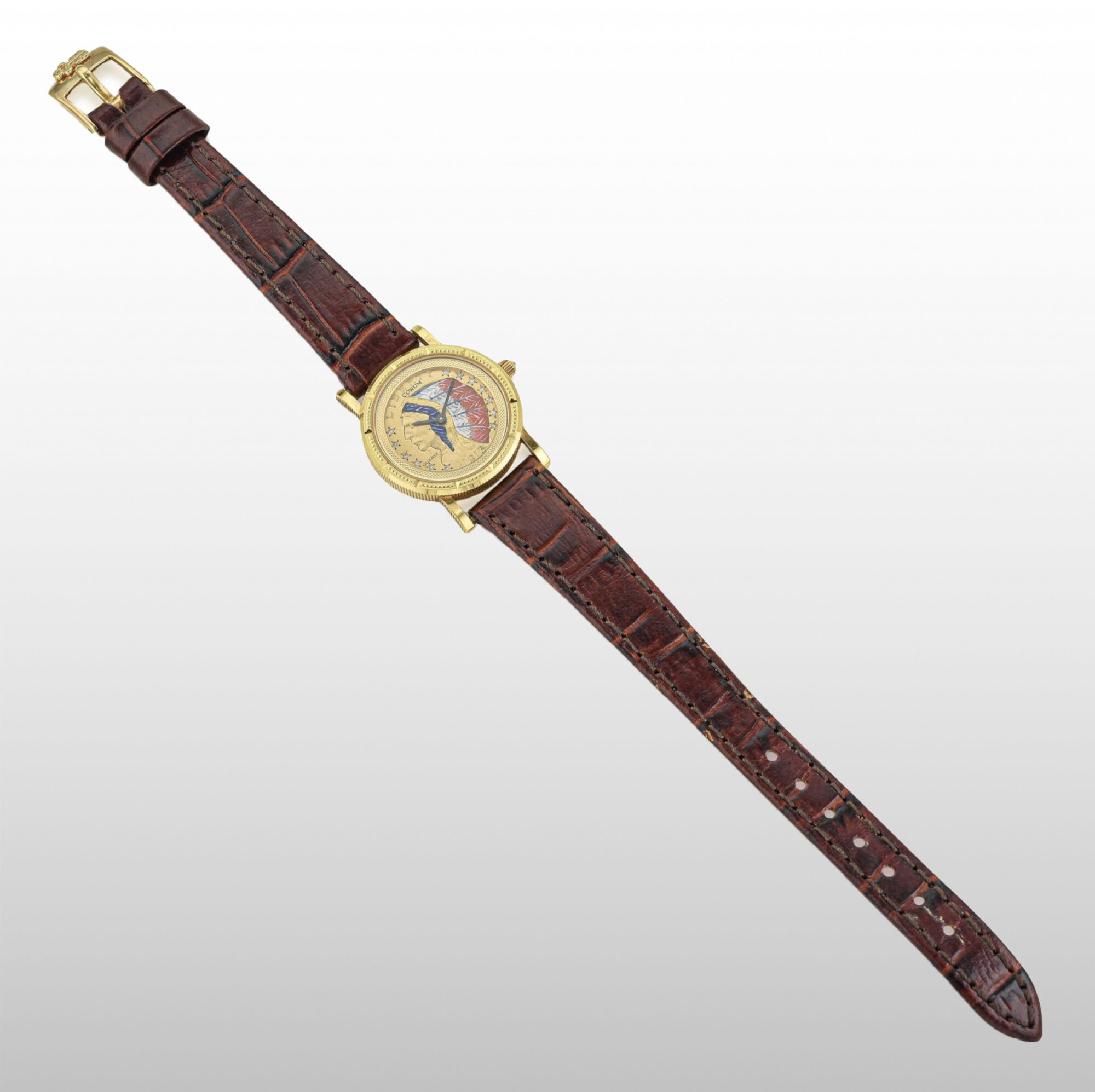 Ladies Corum 1980s 2 1/2 Dollar coin watch 22k Gold watch in 18K Yellow Gold - Image 4