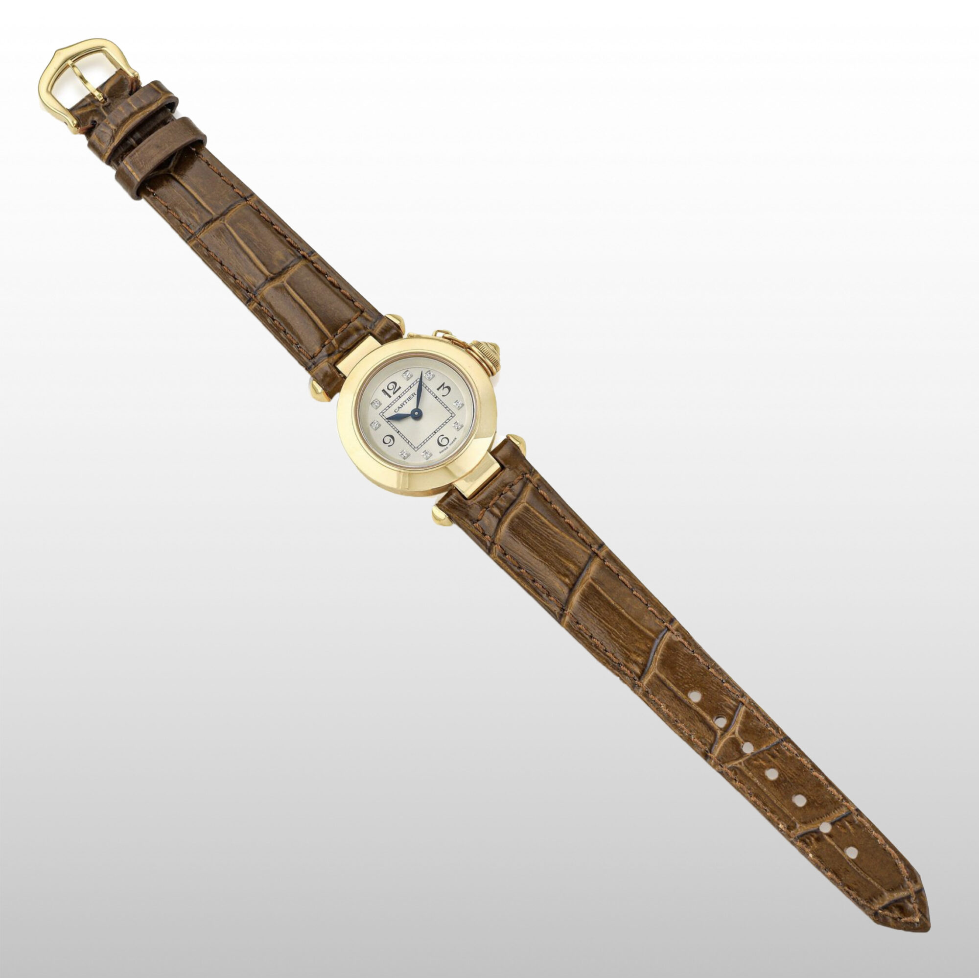 2000s Women's Cartier Pasha Quartz watch in 18K Rose Gold with Diamonds Ref.3133 - Image 5