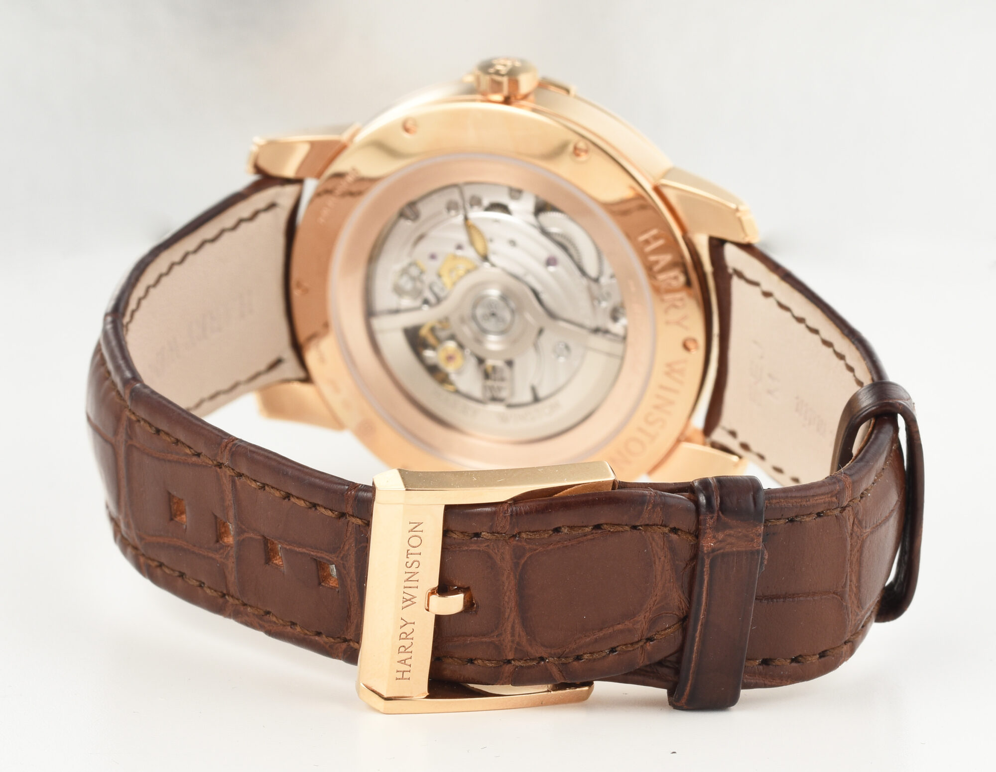 Men's Harry Winston Midnight Moon Phase watch in 18K Rose Gold Ref.MIDAMP42RR003 & box - Image 9