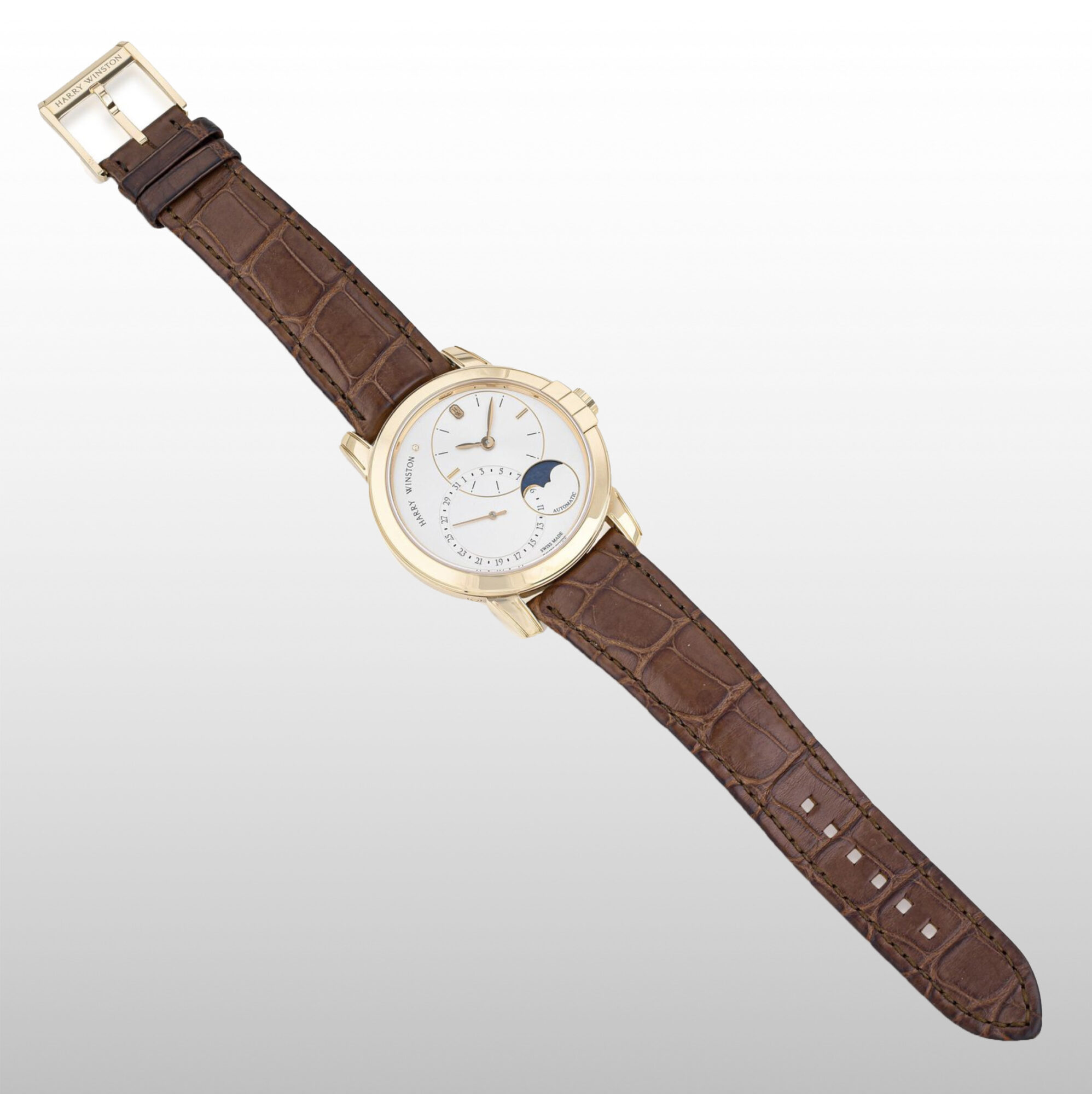 Men's Harry Winston Midnight Moon Phase watch in 18K Rose Gold Ref.MIDAMP42RR003 & box - Image 3