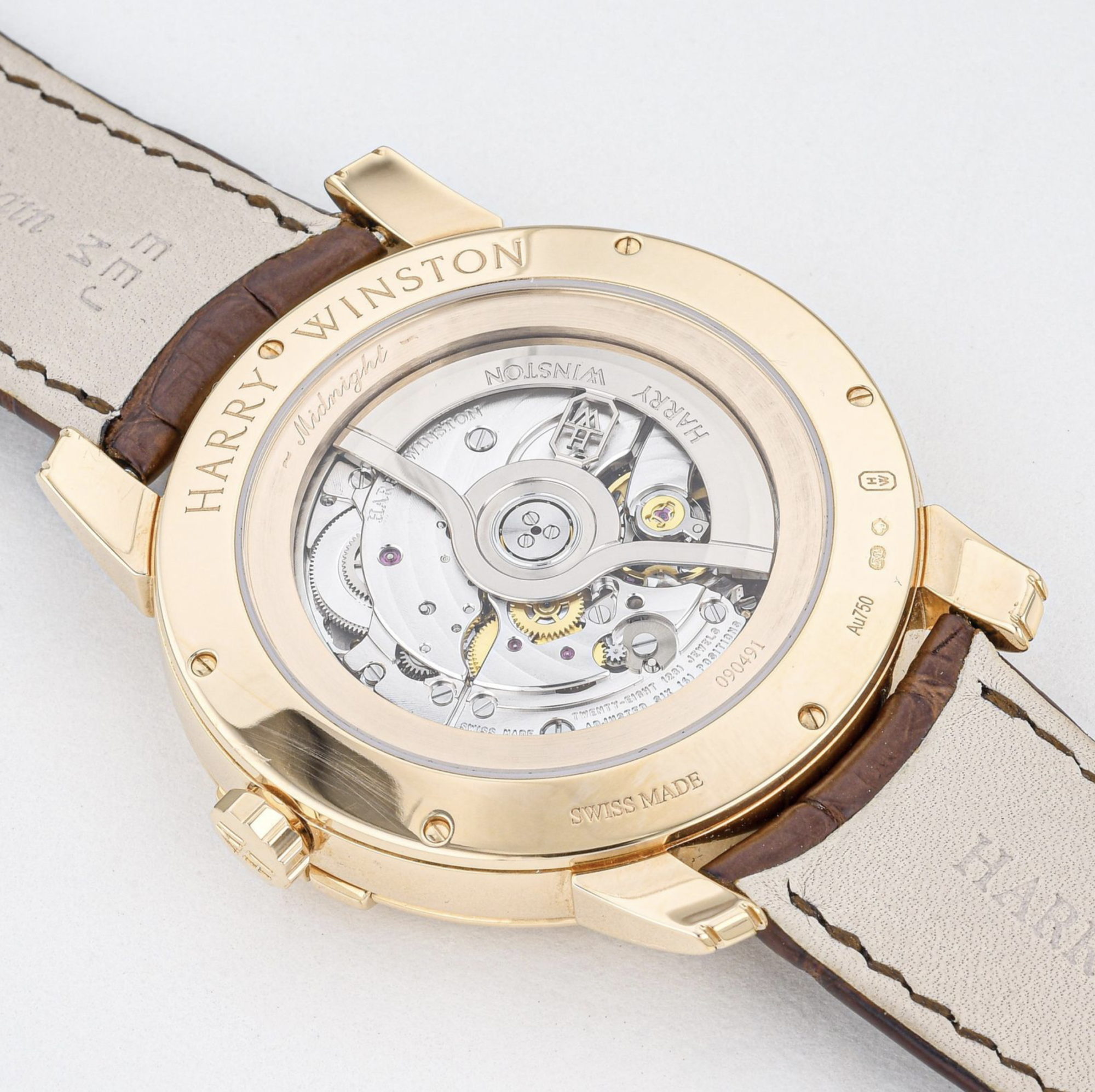 Men's Harry Winston Midnight Moon Phase watch in 18K Rose Gold Ref.MIDAMP42RR003 & box - Image 5