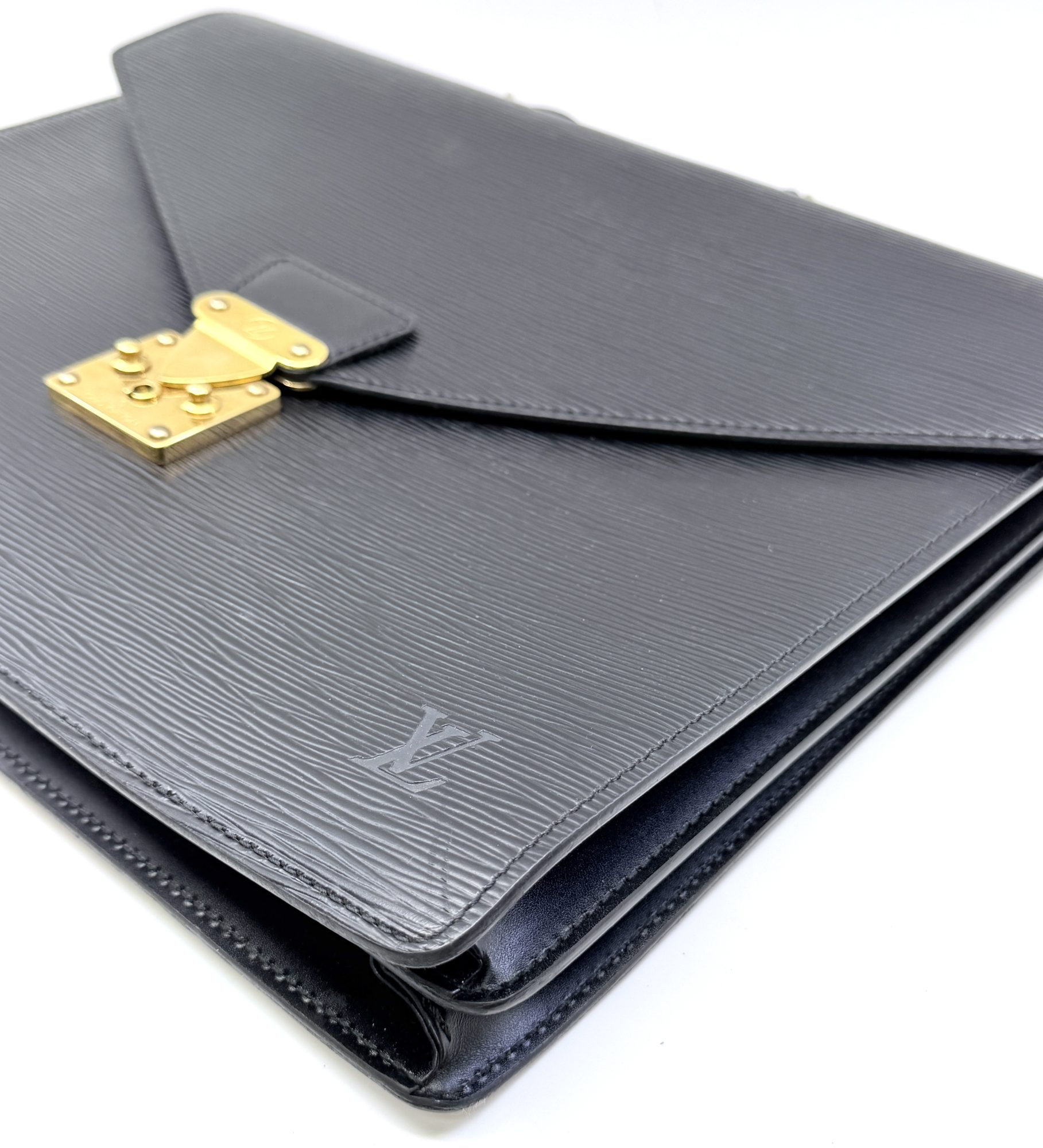 Authentic Louis Vuitton Epi Serviette Conseiller Briefcase, Black color M54422 - Image 7