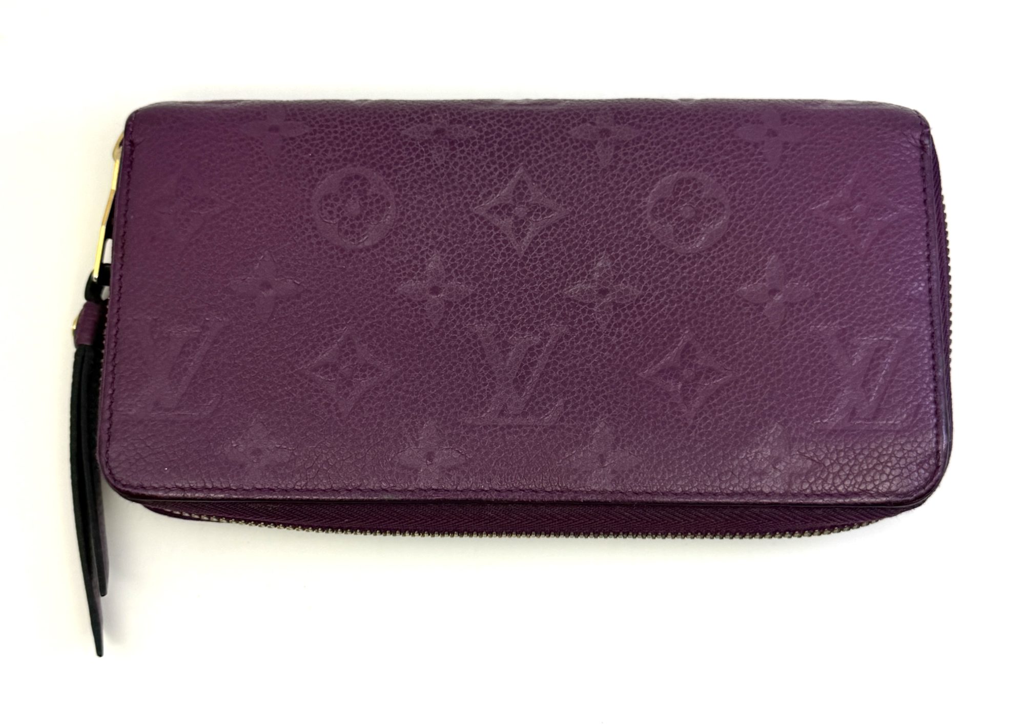 Authentic Louis Vuitton Monogram Amplant Zippy Wallet Empreinte Leather M60569 - Image 2