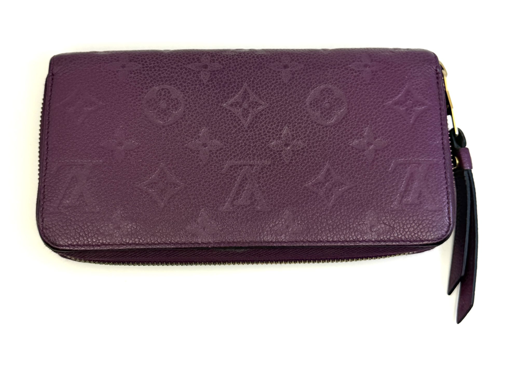 Authentic Louis Vuitton Monogram Amplant Zippy Wallet Empreinte Leather M60569 - Image 3
