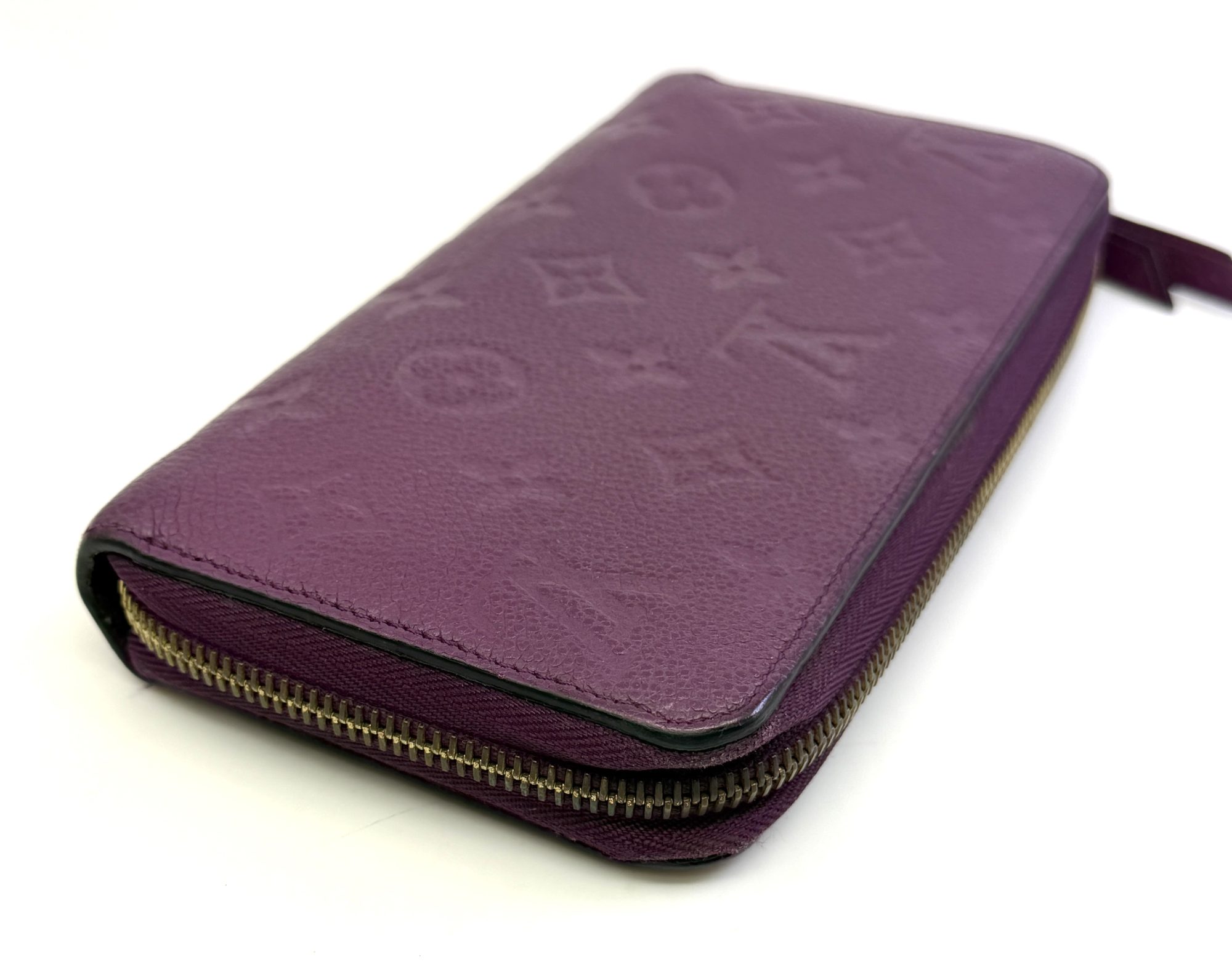 Authentic Louis Vuitton Monogram Amplant Zippy Wallet Empreinte Leather M60569 - Image 4