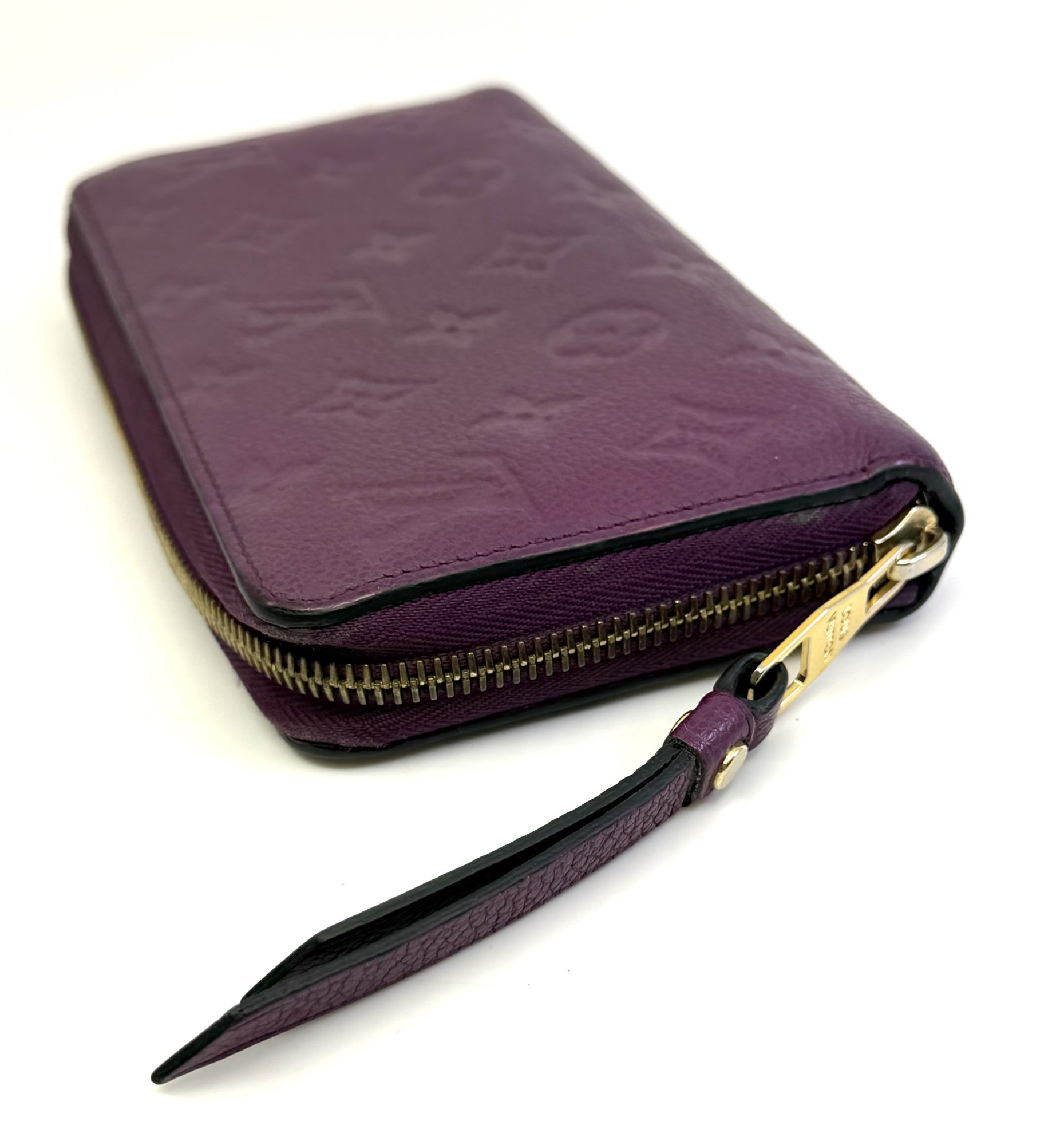 Authentic Louis Vuitton Monogram Amplant Zippy Wallet Empreinte Leather M60569 - Image 5