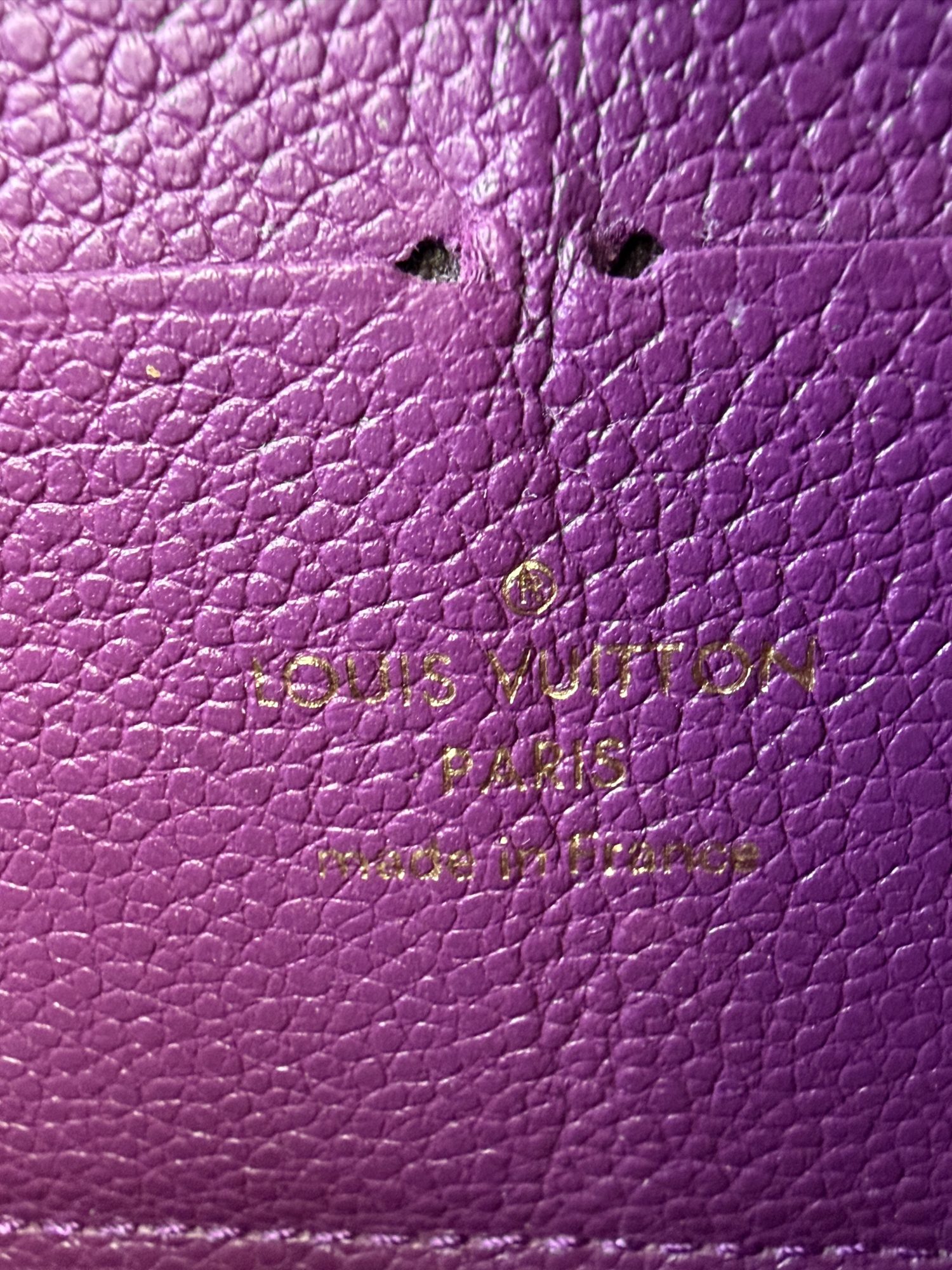 Authentic Louis Vuitton Monogram Amplant Zippy Wallet Empreinte Leather M60569 - Image 8