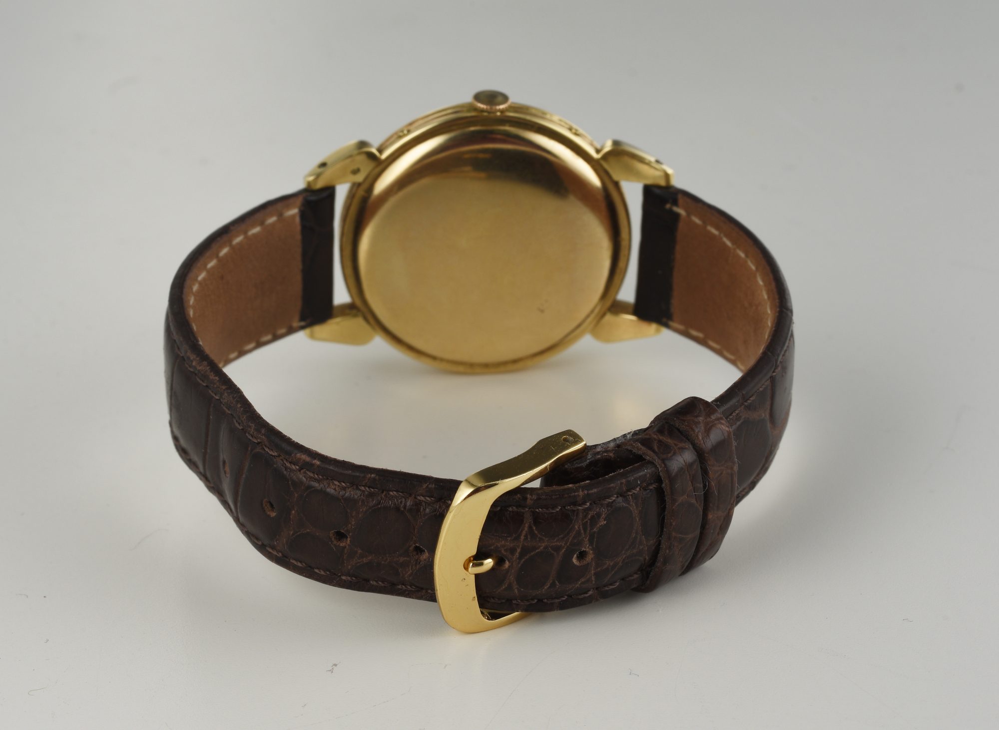 Vintage 1950s Movado for Tiffany & Co. Triple Date watch 14K Yellow Gold Ref. 44820 - Image 7