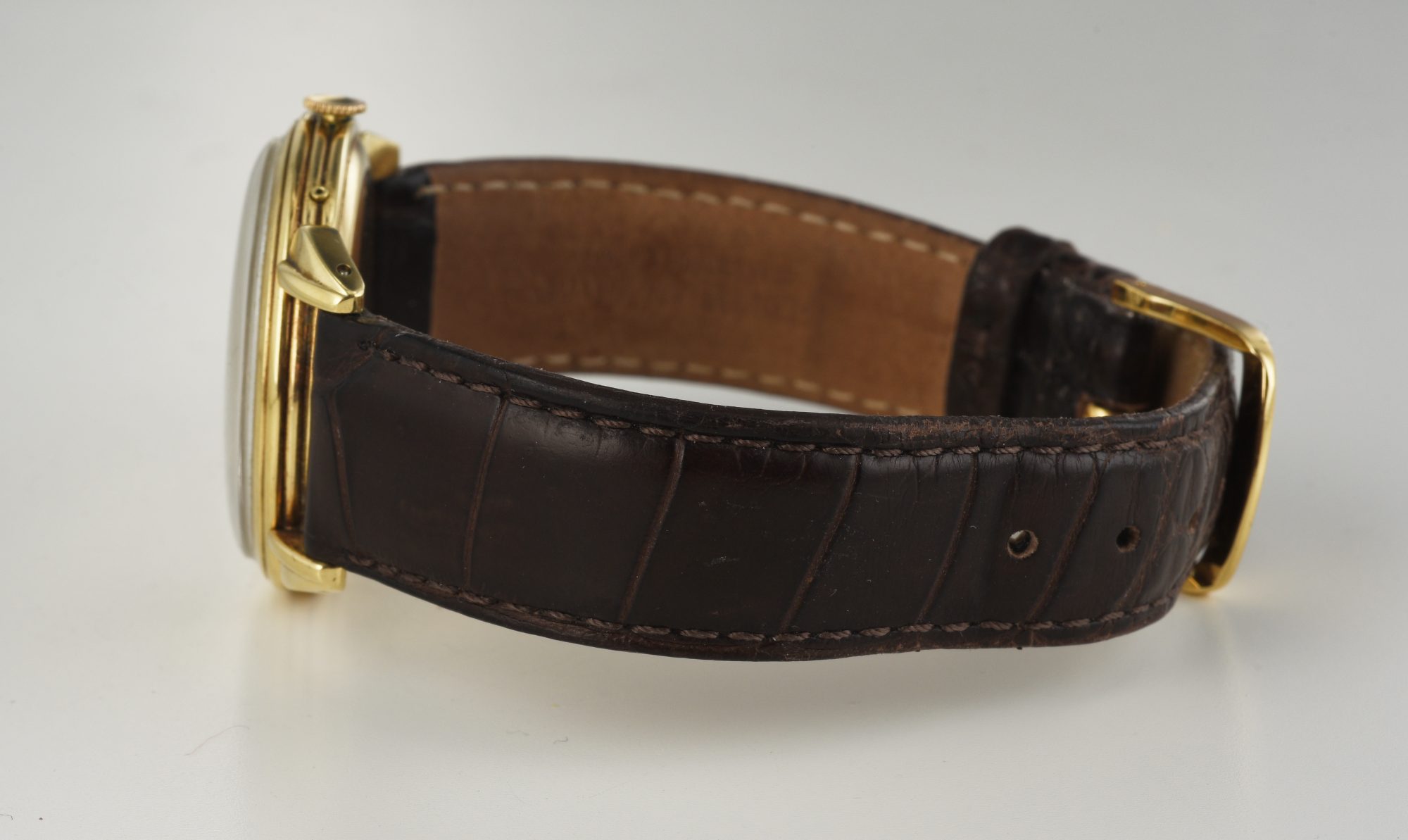 Vintage 1950s Movado for Tiffany & Co. Triple Date watch 14K Yellow Gold Ref. 44820 - Image 8