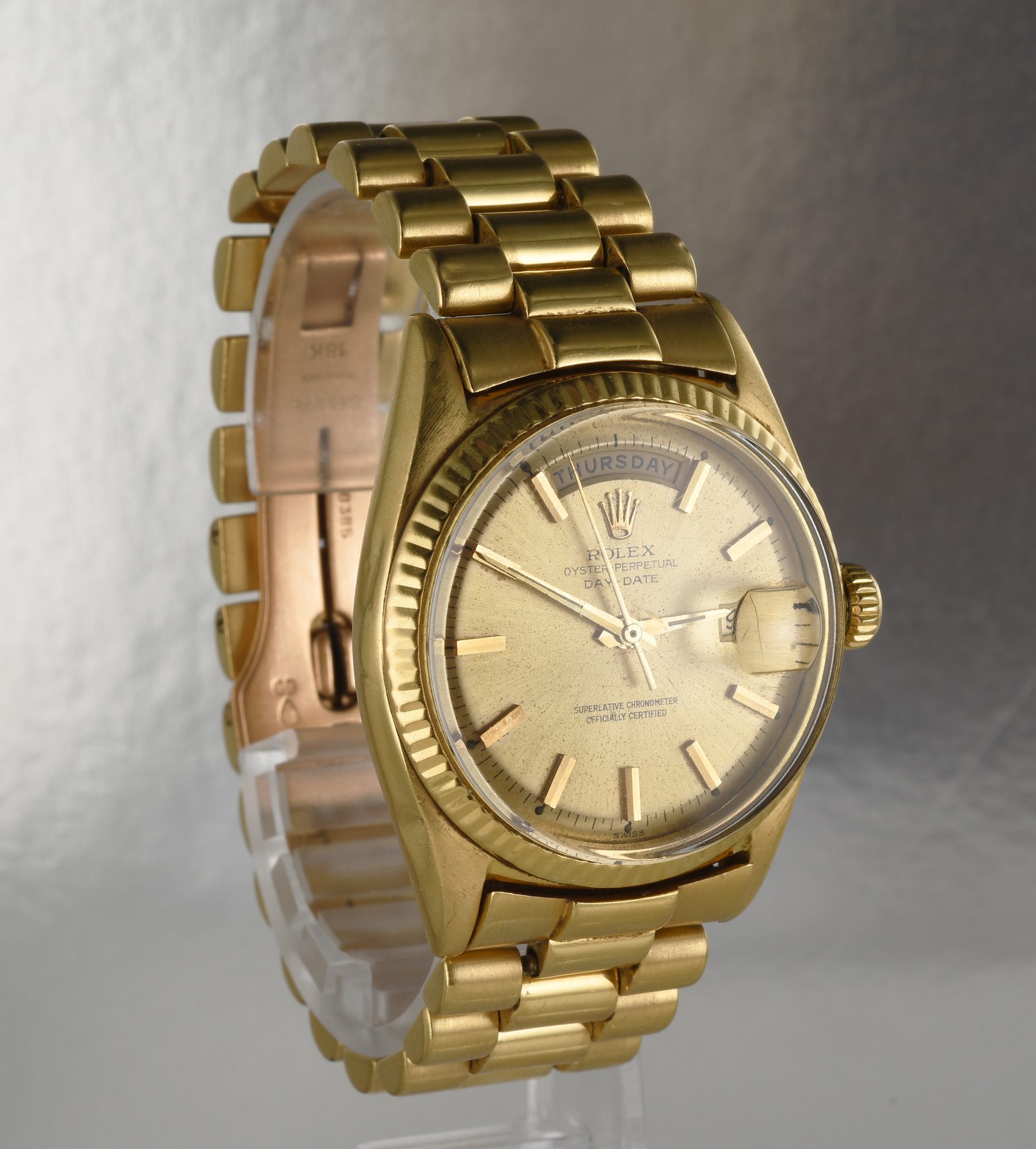 Vintage Men's Rolex Day-Date Automatic 36mm watch in 18K Yellow Gold Ref.1803 - Image 4