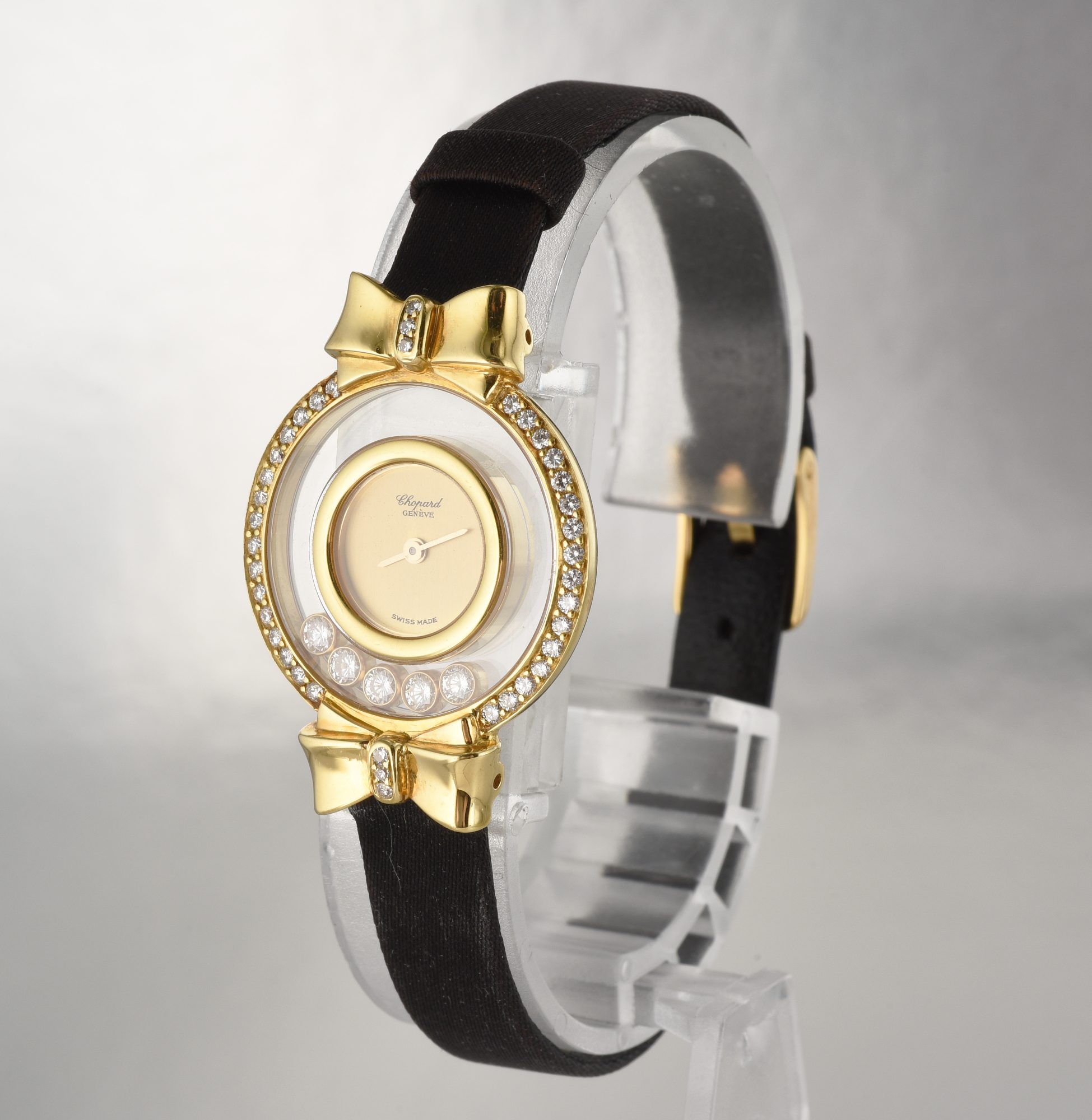 Ladies' Chopard Happy Diamonds 18K Yellow Gold Watch w/Diamonds Ref.4103; box - Image 4