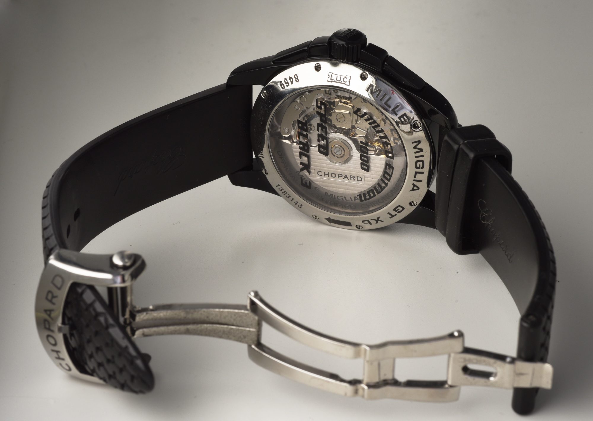 Chopard Mille Miglia Gran Turismo XL Chronograph watch Black DLC Steel Ref.8459 - Image 7
