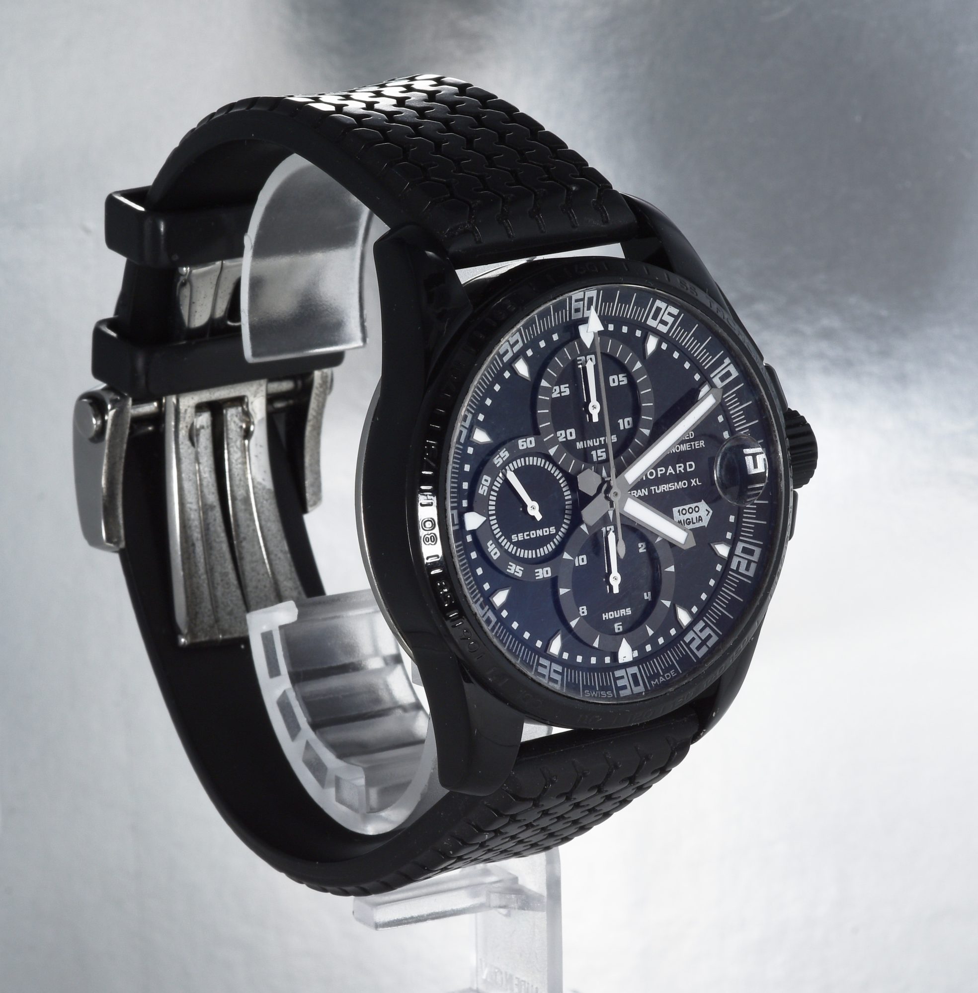 Chopard Mille Miglia Gran Turismo XL Chronograph watch Black DLC Steel Ref.8459 - Image 3