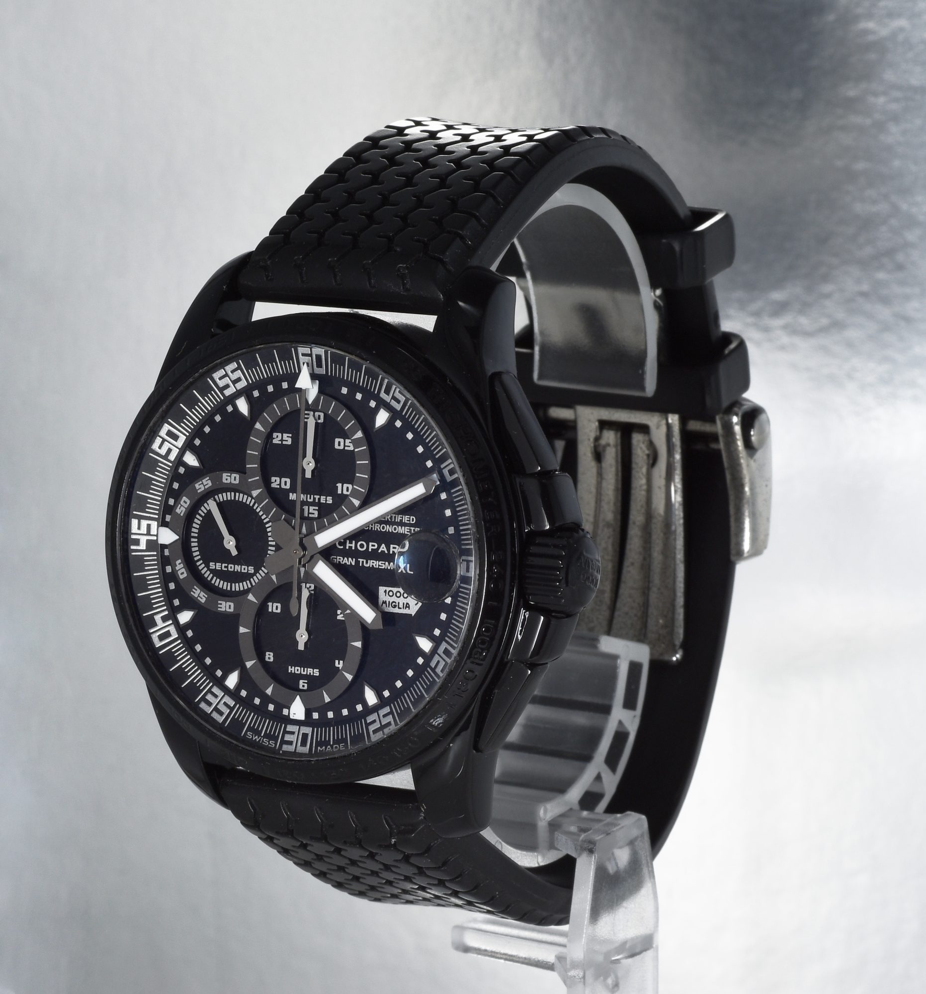 Chopard Mille Miglia Gran Turismo XL Chronograph watch Black DLC Steel Ref.8459 - Image 4