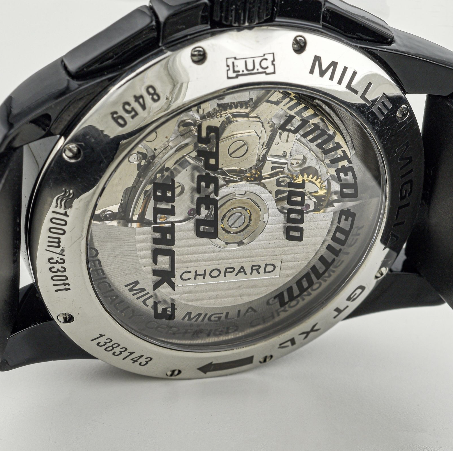 Chopard Mille Miglia Gran Turismo XL Chronograph watch Black DLC Steel Ref.8459 - Image 10