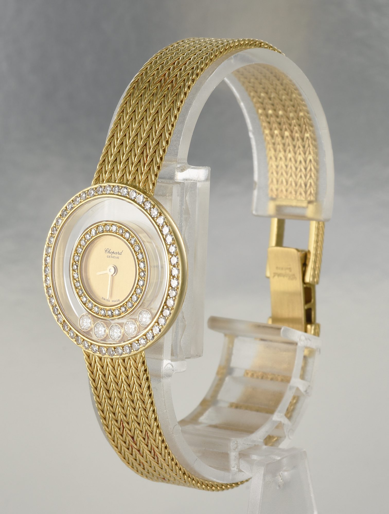 Ladies' Chopard Happy Diamonds 18K Yellow Gold Watch w/Diamonds Ref.4097; box - Image 3